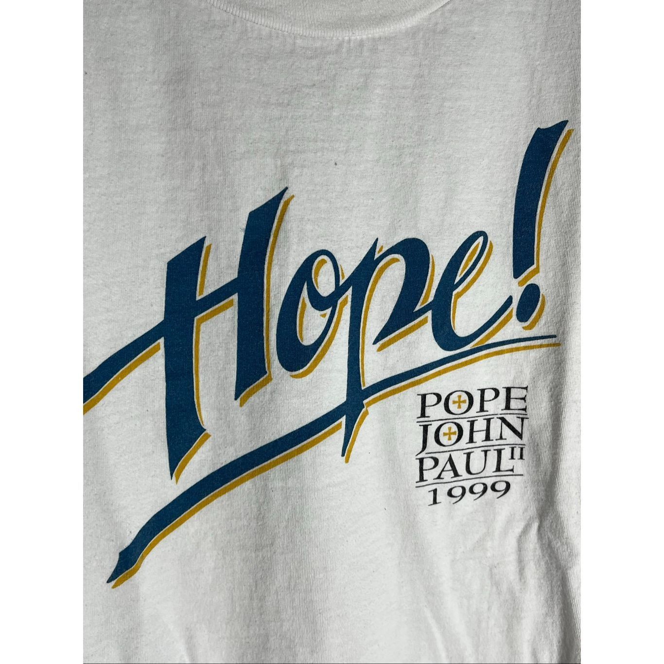 Big Dogs Vintage 90s Pope John Paul II Hope! Jesus L/S Tee Size US L / EU 52-54 / 3 - 2 Thumbnail