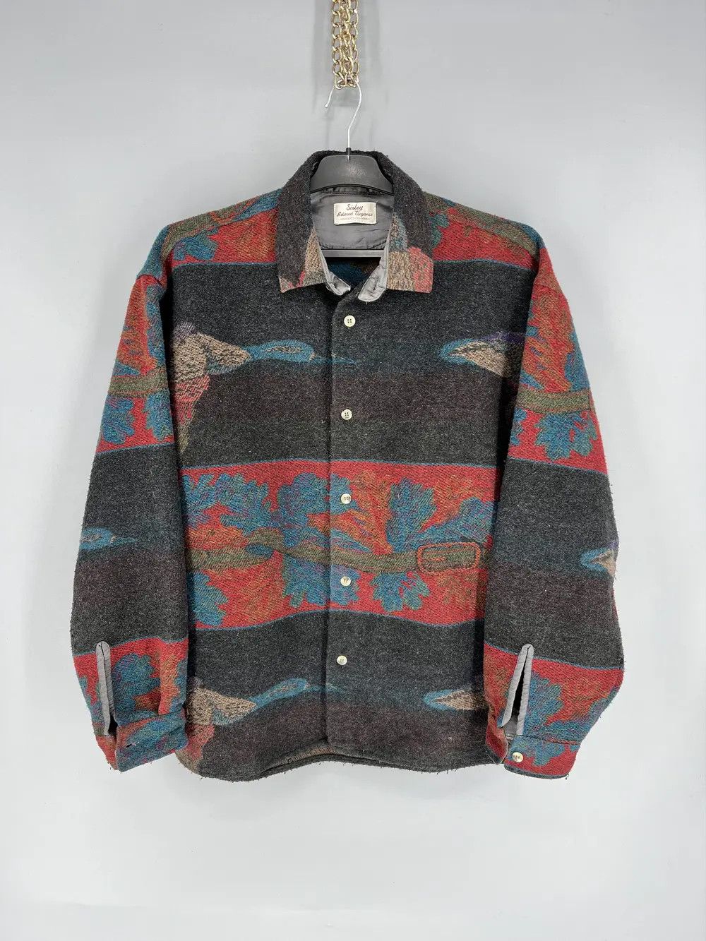 Vintage Vintage Sisley High Grade Western Wear Wool Blanket Jacket Size US M / EU 48-50 / 2 - 1 Thumbnail