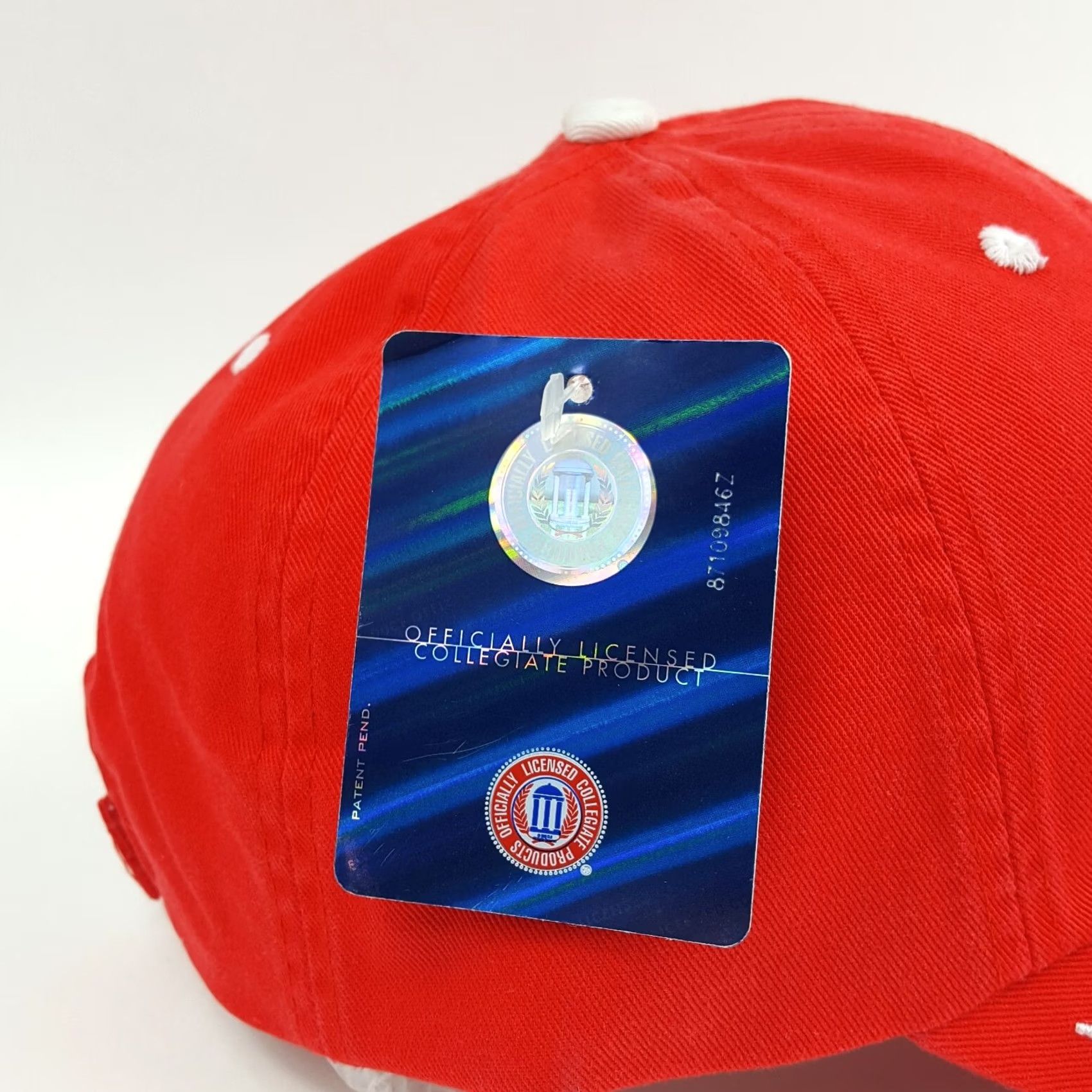 NCAA VINTAGE Arkansas Razorbacks NCAA College Hat Baseball Cap University Spike Hat Adjustable Red Mens Sports University 90s Logo Embroidered Twill Cotton Size ONE SIZE - 6 Thumbnail