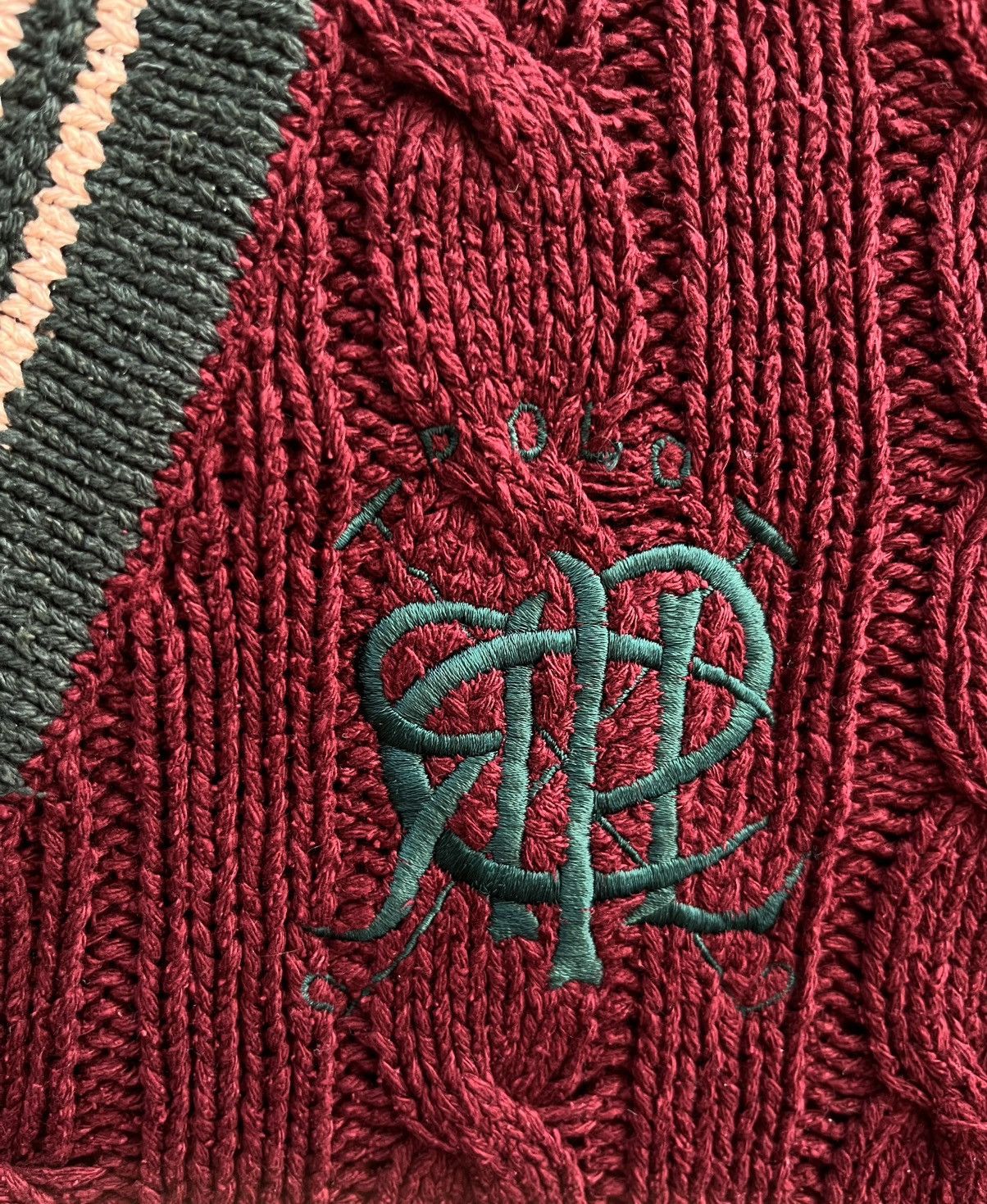 Polo Ralph Lauren Ralph Lauren - 80s Silk Cable-knit Sweater Size US L / EU 52-54 / 3 - 4 Thumbnail