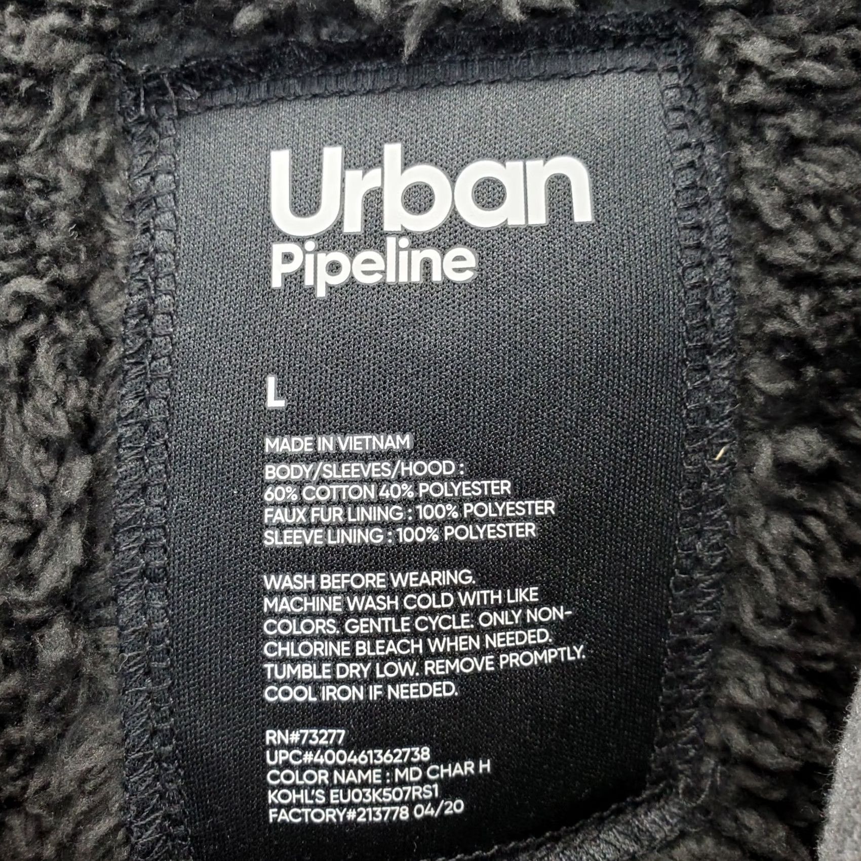 Vintage Urban Pipeline Hooded Jacket Womens Size L Gray Sherpa Lined Cozy Warm Zip Up EUC Size L / US 10 / IT 46 - 6 Thumbnail