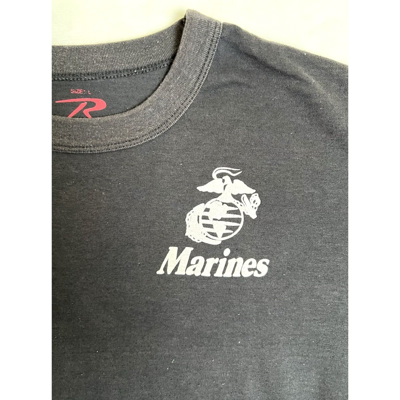 Rothco VINTAGE Rothco USMC Marines Boot Camp T-Shirt L Black Graphic Print Men Short Sleeve 90s Military USA Pain Is Weakness Mens Size US L / EU 52-54 / 3 - 4 Thumbnail