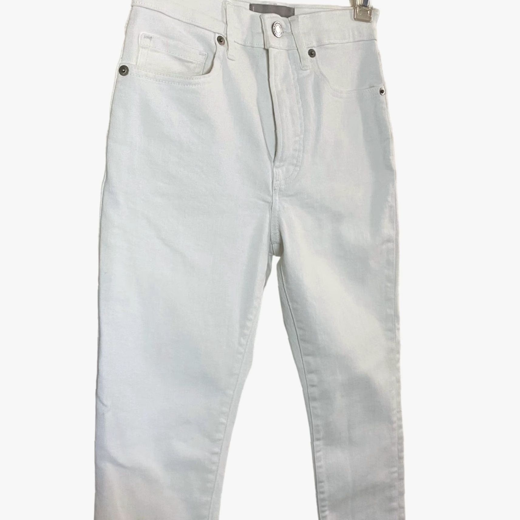 Everlane Everlane High-Rise Skinny Ankle Jean Womens 25 White High-Waisted Denim Stretch Size 42" / US 20 - 4 Thumbnail