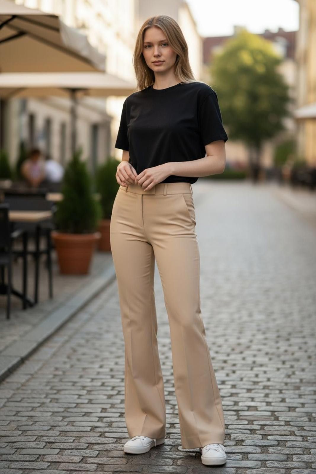Worthington Worthington Beige Women's Dress Pants Size 30" / US 8 / IT 44 - 2 Thumbnail