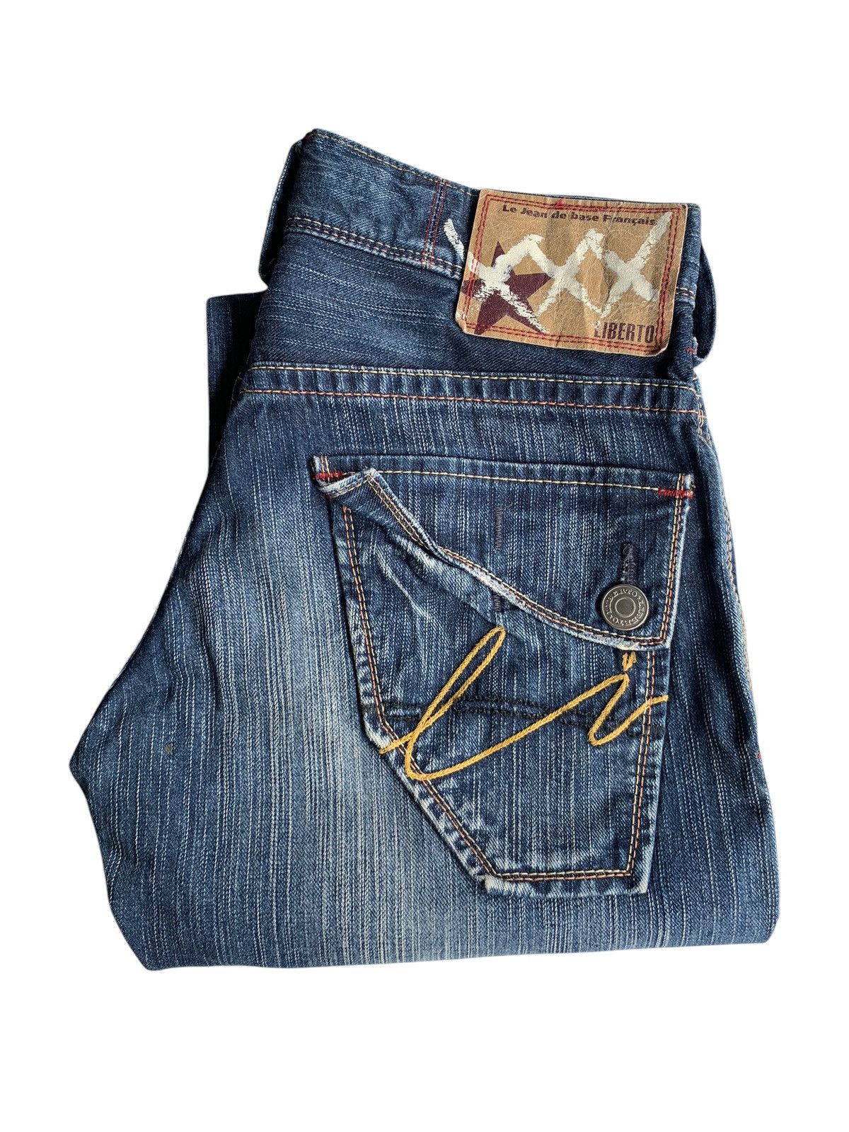FLARE💥 LIBERTO PUNK STYLE RUSTY&FADED DISTRESSED DENIM🎌