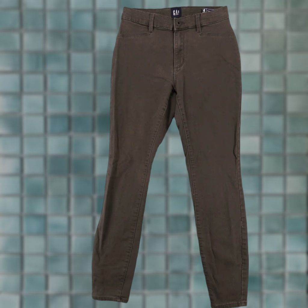 Gap Gap Pants Womens 4 Stretch Skinny Chino Flat Front Gray Size 27" / US 4 / IT 40 - 1 Thumbnail