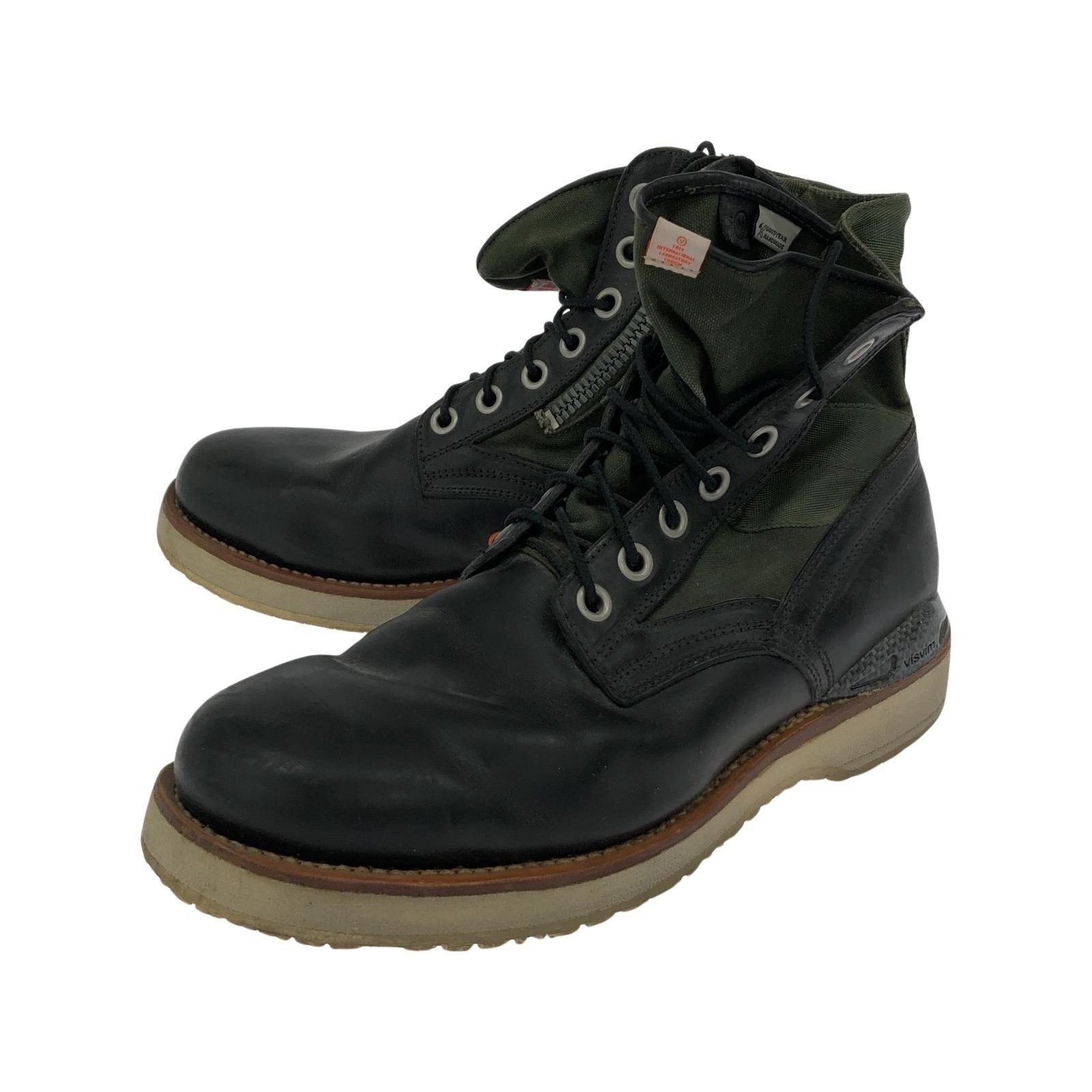Visvim VISVIM 7hole 73-folk Boots Black x Khaki US 9 Size US 9 / EU 42 - 1 Thumbnail