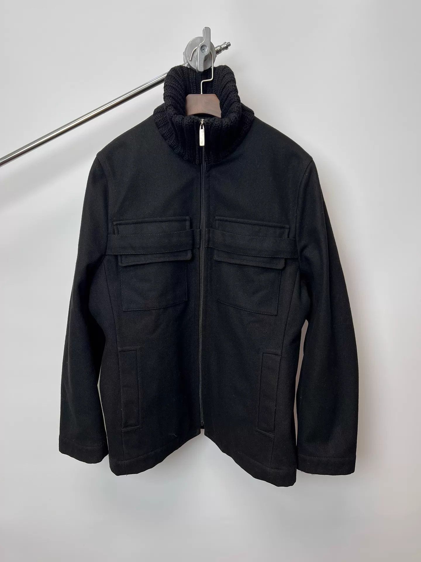 Other dirk bikkembergs chunky knit collar wool chest-strap L jacket Size US L / EU 52-54 / 3 - 1 Thumbnail