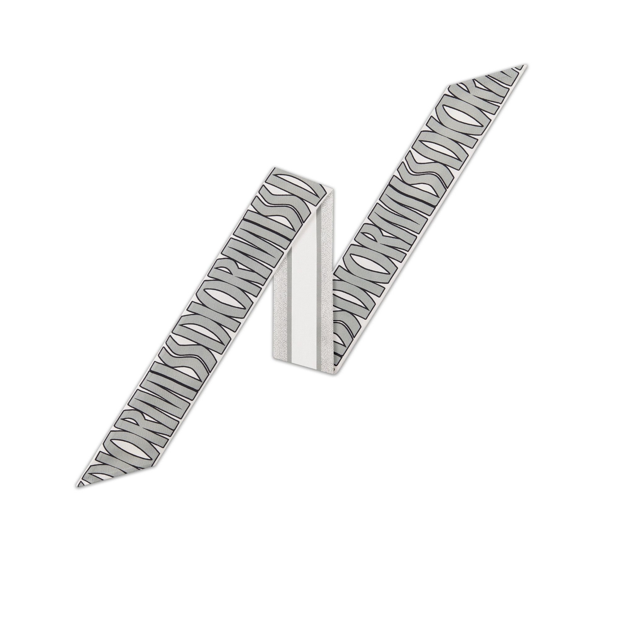 Dior o1bcso1str0226 Size:OS/Allover Mitzah Scarf in White/Grey Size ONE SIZE - 1 Thumbnail