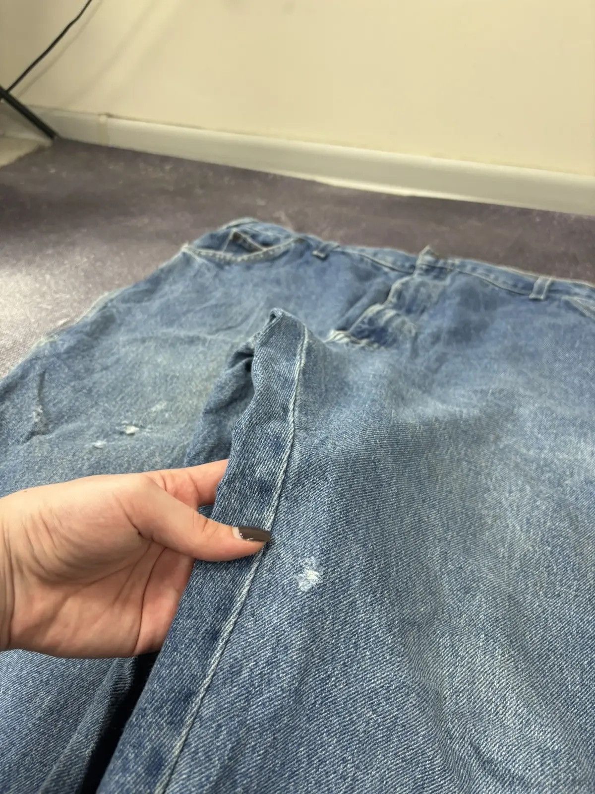 Dickies × Vintage Vintage Dickies USA Blue Denim Work Hype Skate Baggy Jeans Size US 42 / EU 58 - 9 Thumbnail