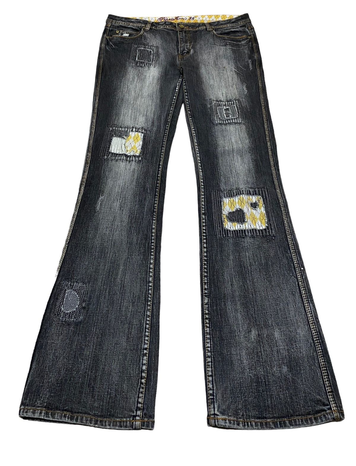 image of Archival Clothing x If Six Was Nine Design Vintage Brand Pepe Ripped Flared Jeans 2000S in Denim (S