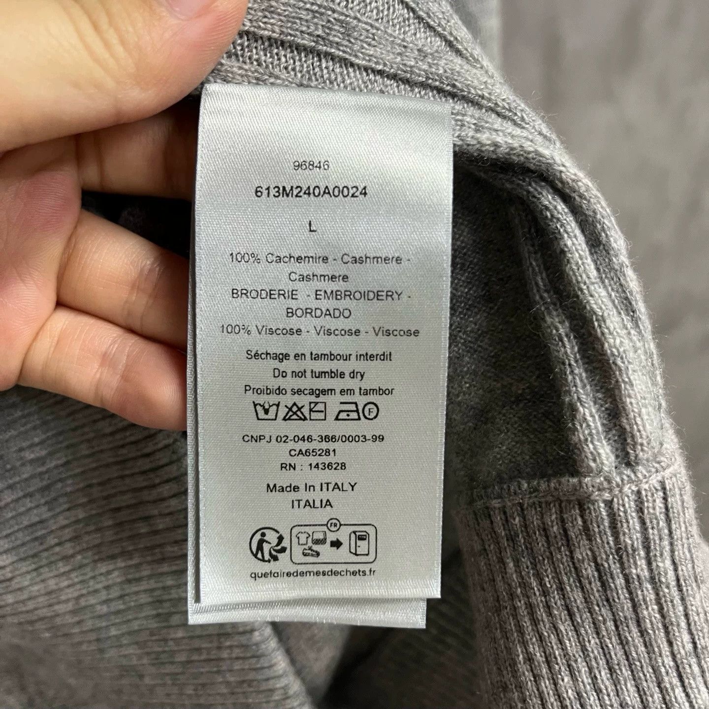 Dior Dior 2026 Zip Logo Hooded Cashmere Sweater Size US L / EU 52-54 / 3 - 2 Thumbnail