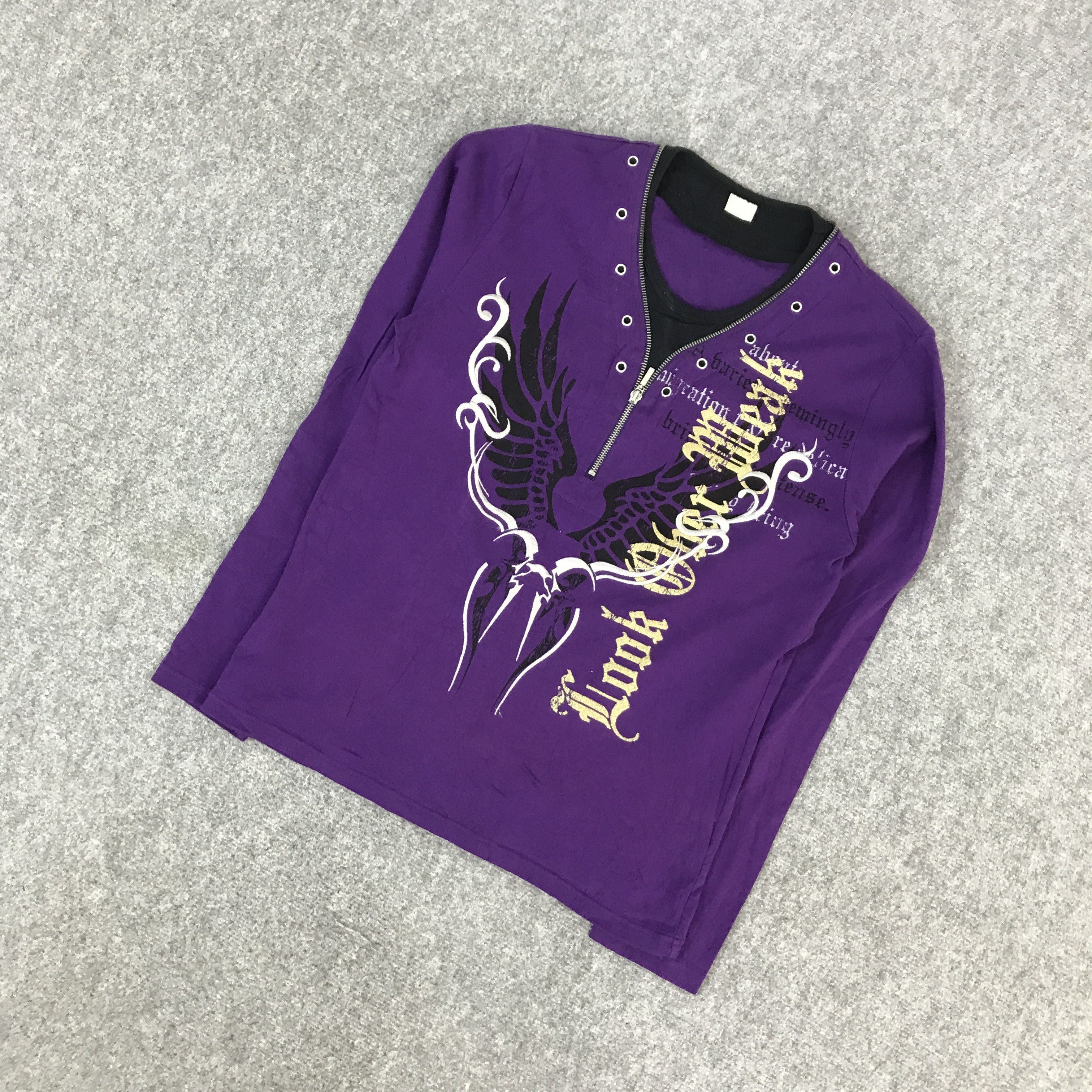 If Six Was Nine LOOK OBER HEAR ZIPPER COLLAR DESIGN JAPAN TSHIRTS Size US L / EU 52-54 / 3 - 5 Thumbnail