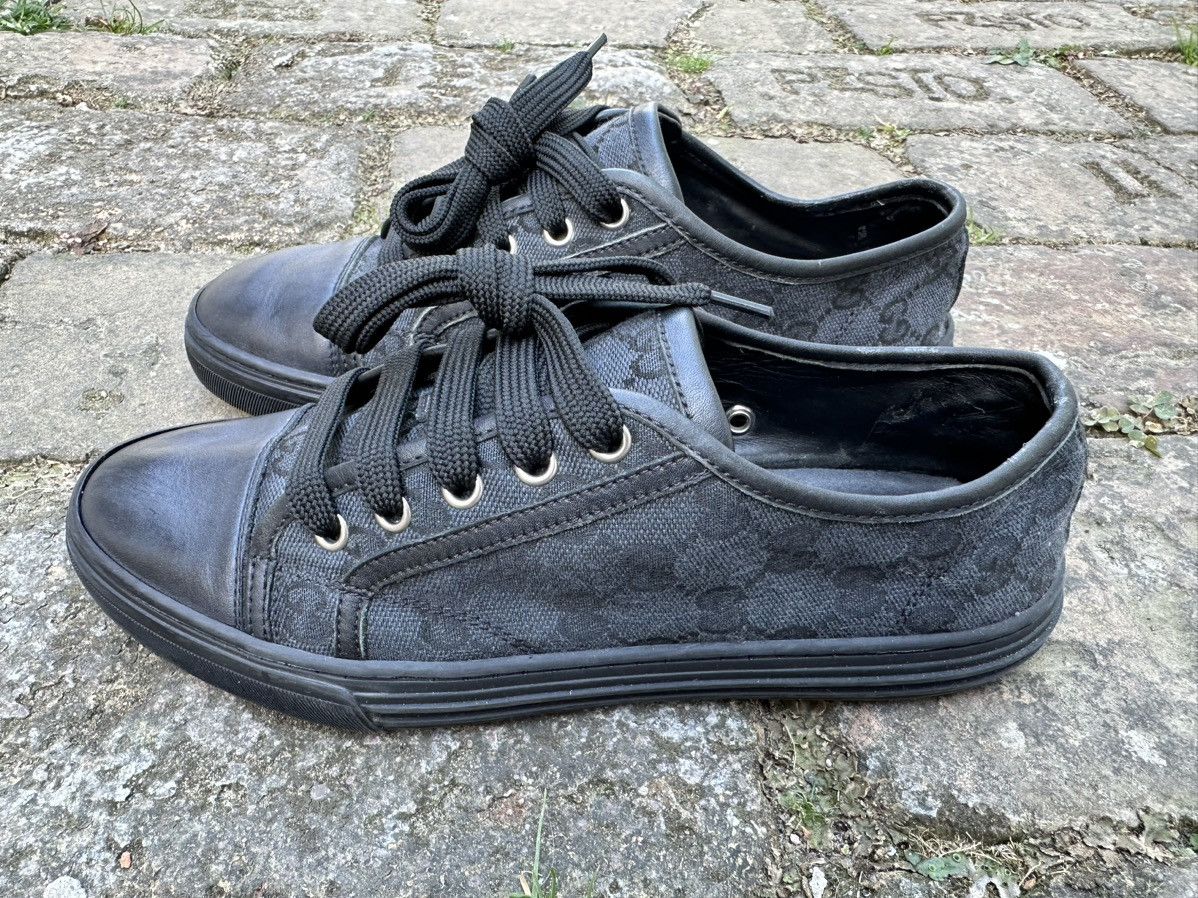 Gucci ✨Gucci GG✨(426187) Women’s Black Canvas/Leather Sneakers Size US 7.5 / IT 37.5 - 3 Thumbnail