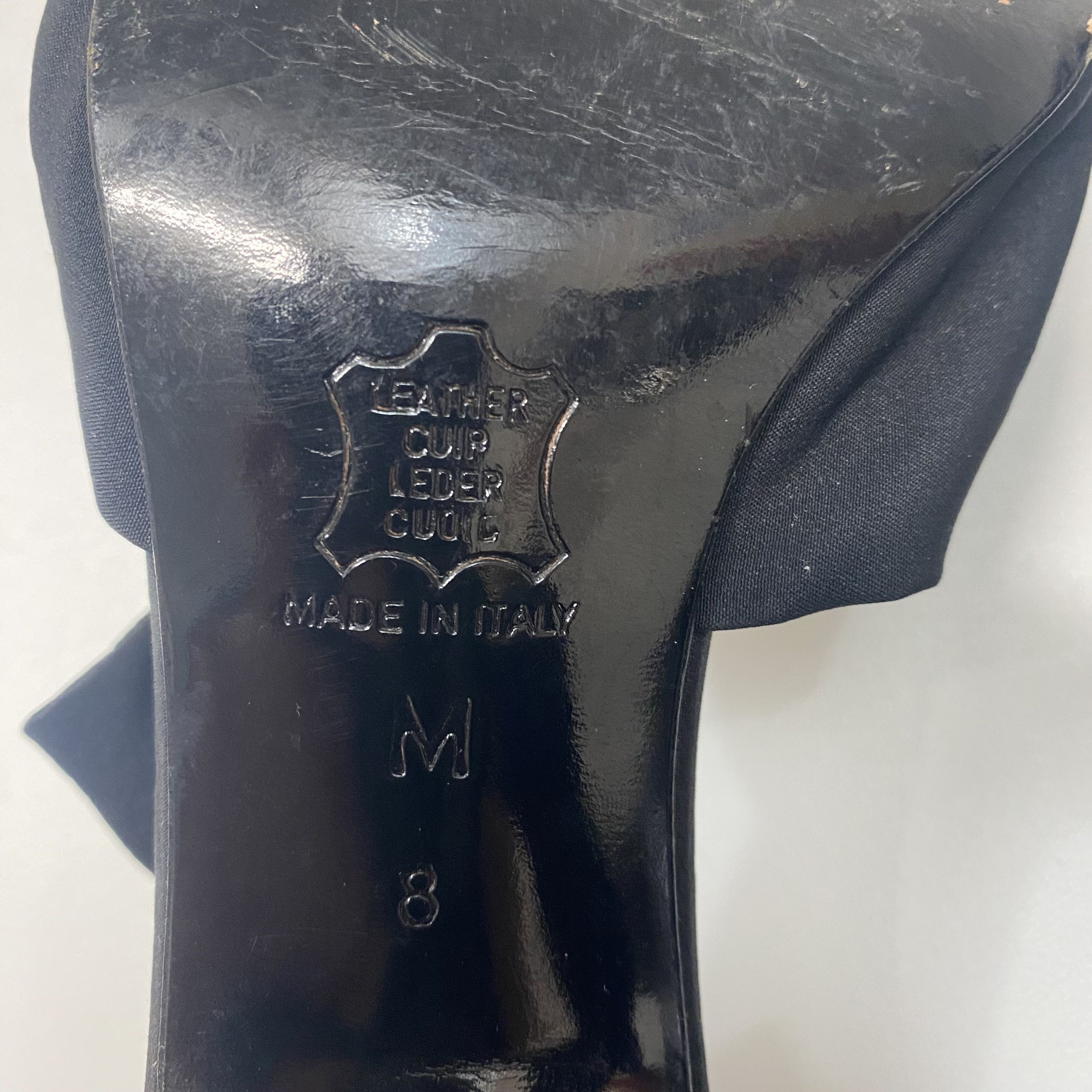 VTG 80s YSL Yves Saint Laurent Heels Ankle Strap Bow Tie