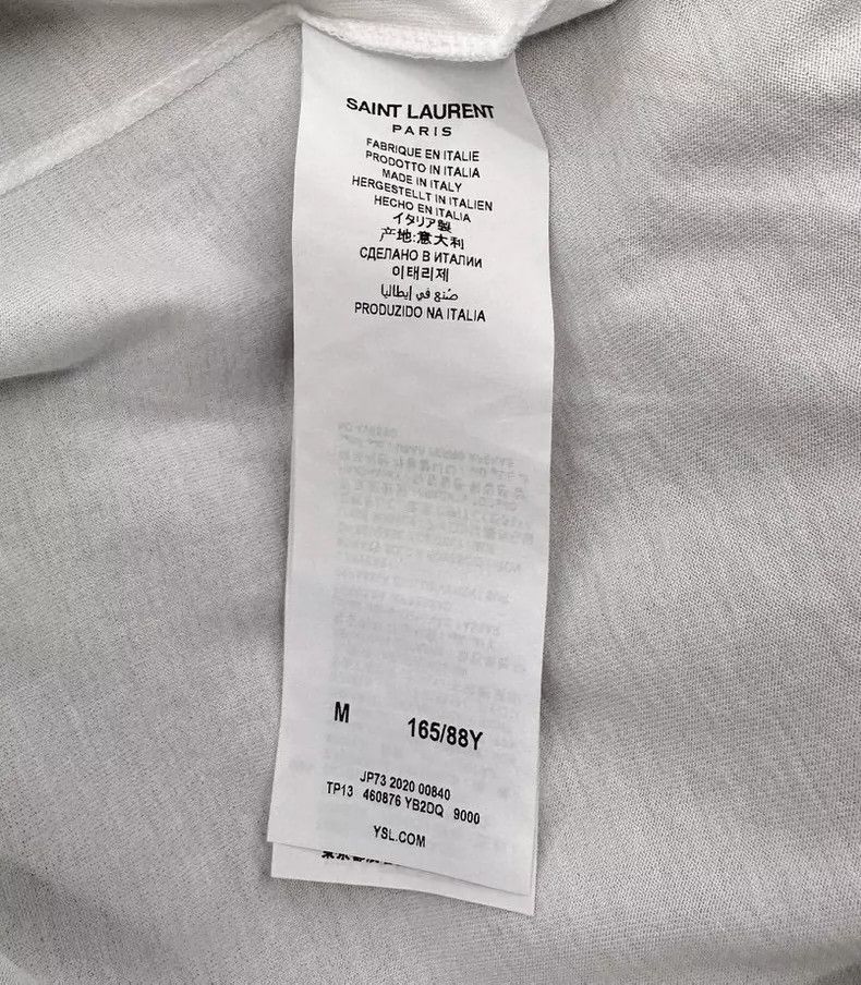 Saint Laurent Paris Saint Laurent ParisLogo letter cotton short sleeve 2504-Ne Size US M / EU 48-50 / 2 - 6 Thumbnail