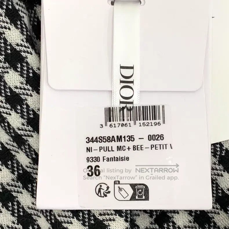 Dior Dior Color-matched bee embroidery checkerboard cashmere kn Size XS / US 0-2 / IT 36-38 - 8 Thumbnail