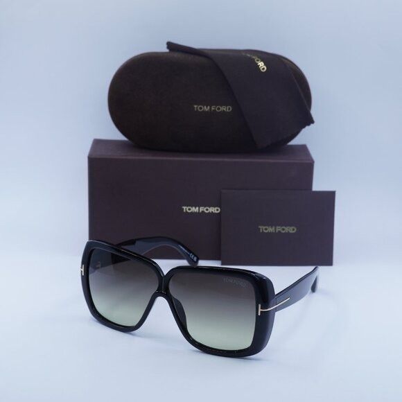 Tom Ford Tom Ford Marilyn FT1037 01B Sunglasses Black Square Frame Size ONE SIZE - 10 Thumbnail