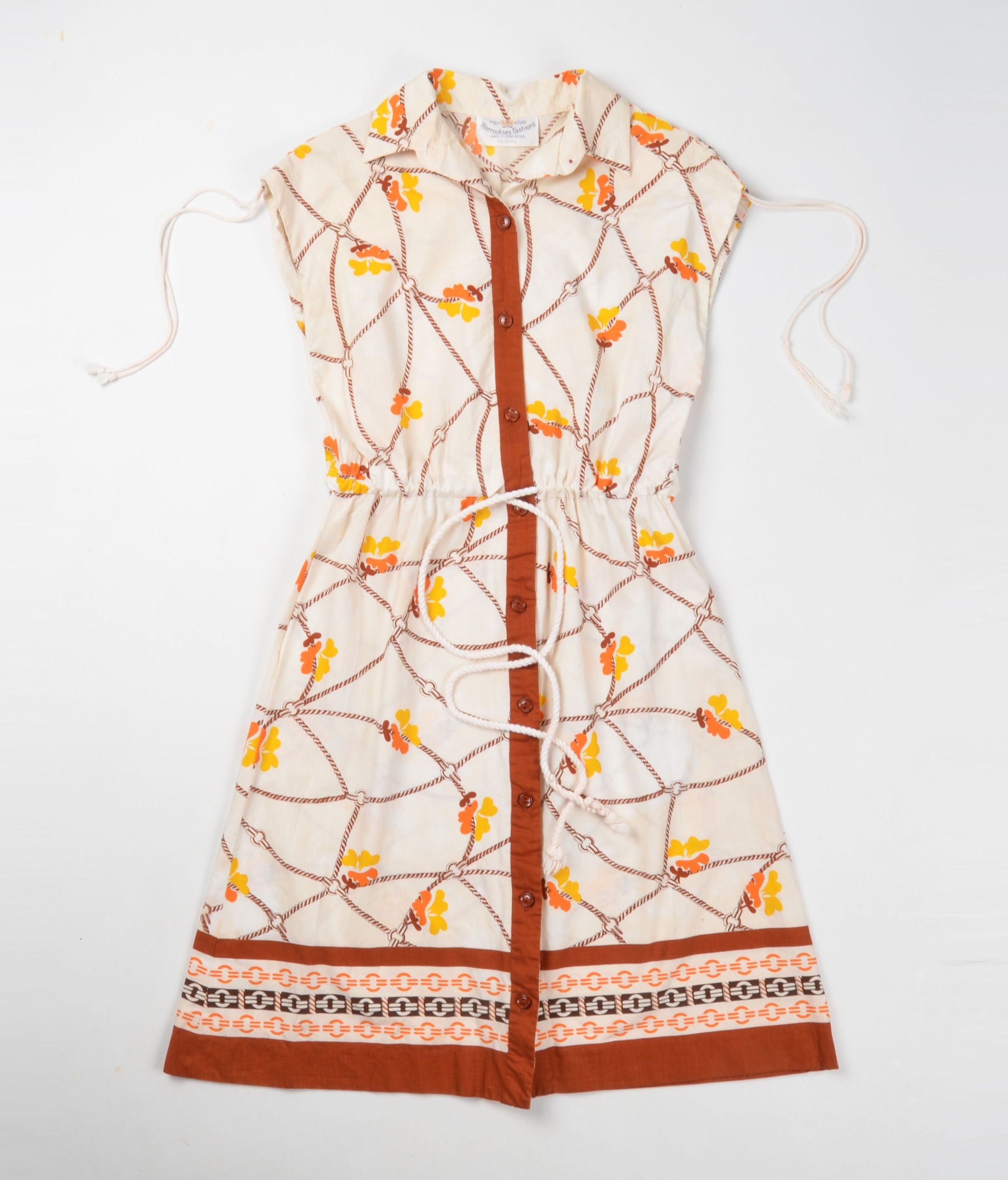 Vintage Vintage 1950s Horrockses Fashions Cotton Adjustable Dress Size M / US 6-8 / IT 42-44 - 4 Thumbnail