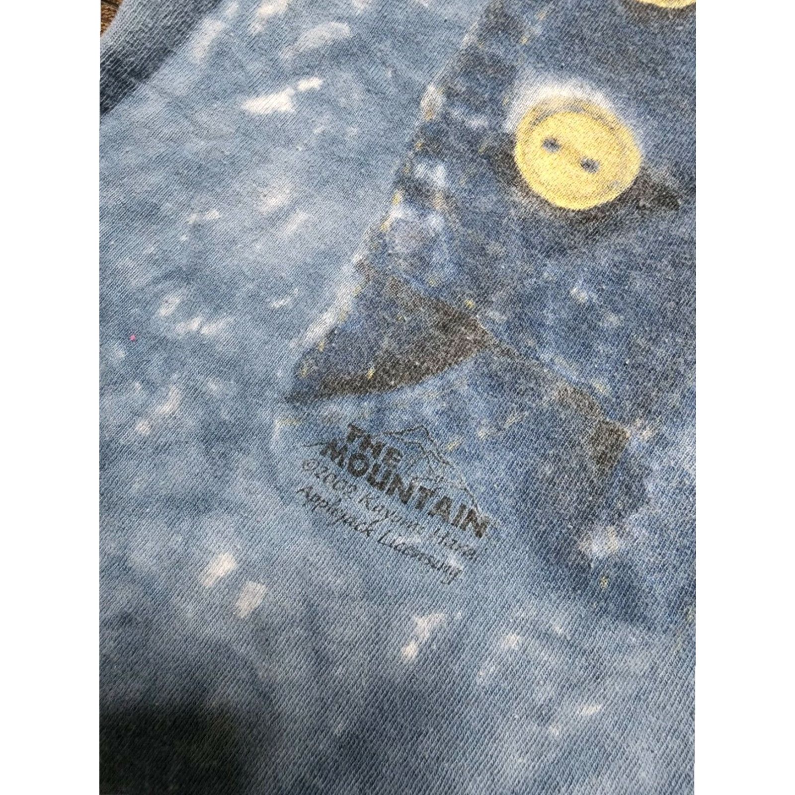 Jerzees The Mountain Kitten Face Cat Graphic Tee Blue Tie-Dye Mens XL Size US XL / EU 56 / 4 - 3 Thumbnail