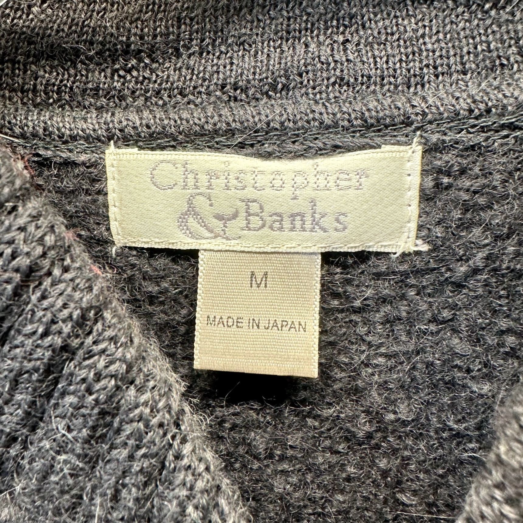 Vintage VINTAGE Christopher Banks Cardigan Womens Medium Black 100% Wool Full Zip Up Shirt Womens Medium Black Cardigan 100% Wool Full Zip Up Size M / US 6-8 / IT 42-44 - 7 Thumbnail