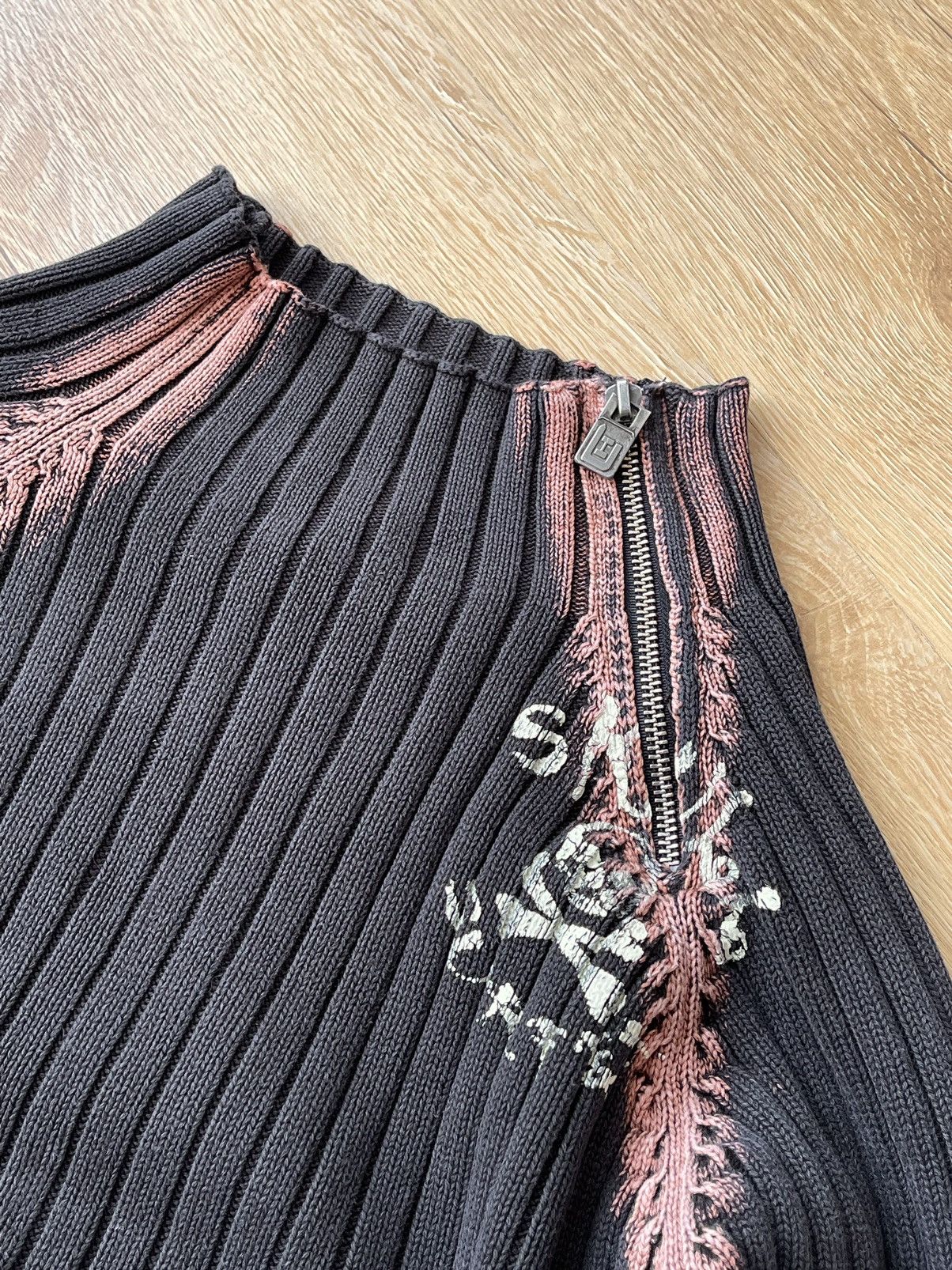 Japanese Brand Vintage Japanese Brand Skull Zip Sweater y2k Size US L / EU 52-54 / 3 - 4 Thumbnail
