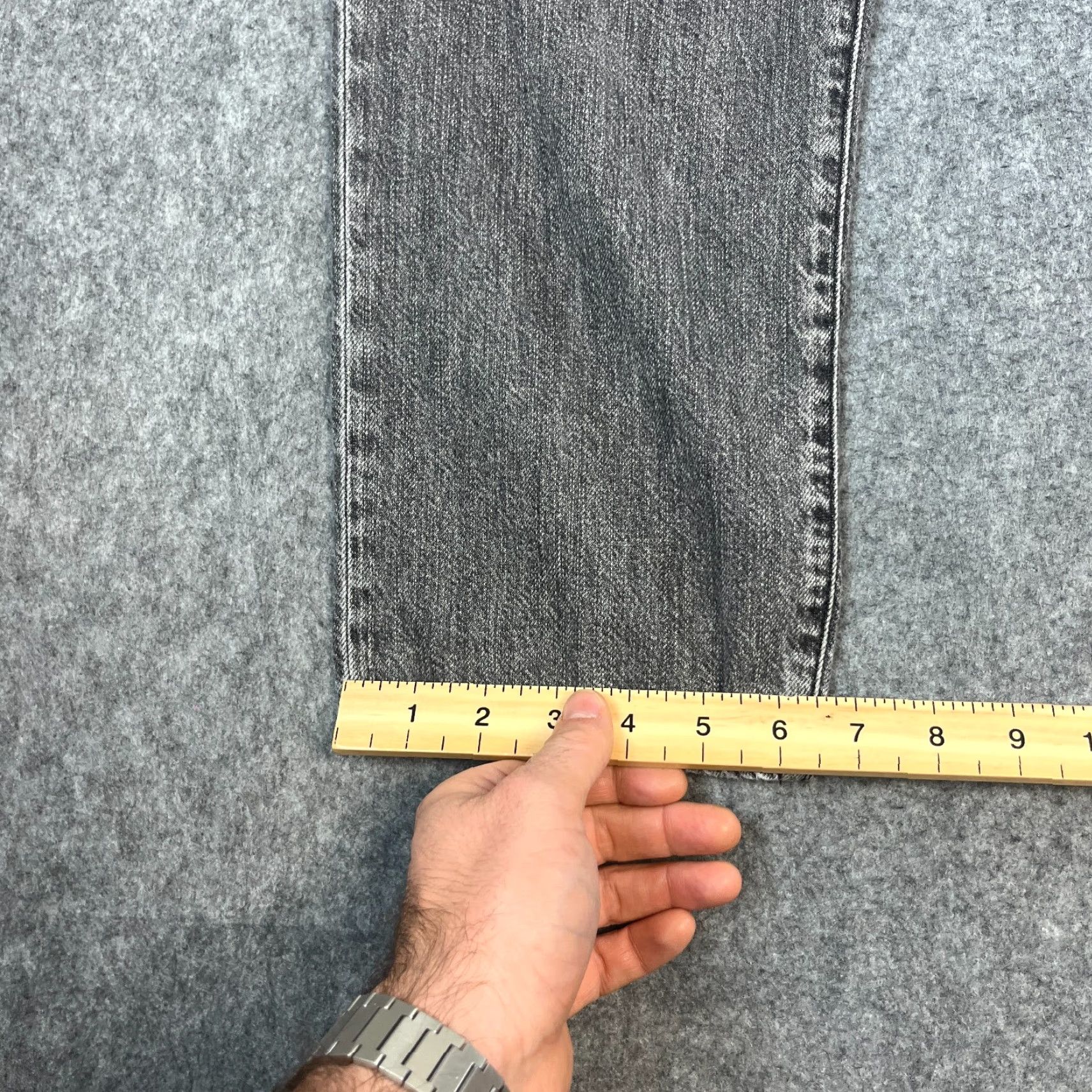 Vintage Emporio Armani Jeans Womens Straight 28 Medium Wash Grey High Waist J15 Jeans 28 in Denim Cotton Lyocell Regular Womens Size 28" / US 6 / IT 42 - 3 Thumbnail