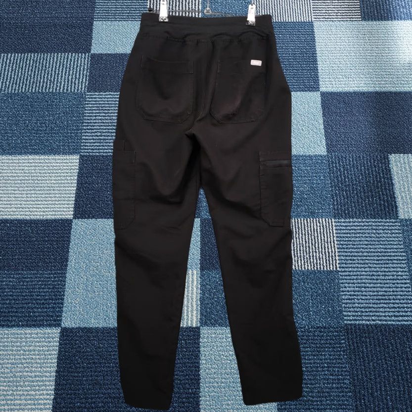 Vintage FIGS Womens XS Black High Waisted Cargo Scrub Pants Medical Cargo Stretch Shirt? Size 26" / US 2 / IT 38 - 1 Thumbnail