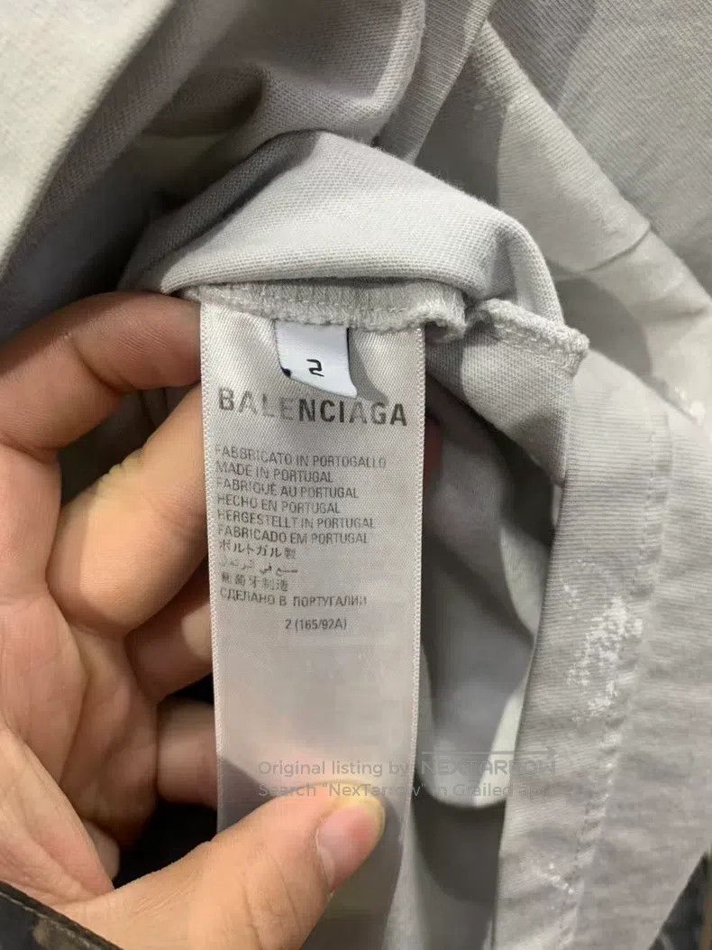 Balenciaga Balenciaga Short-sleeved T-shirt with lightning letter pat Size US M / EU 48-50 / 2 - 5 Thumbnail