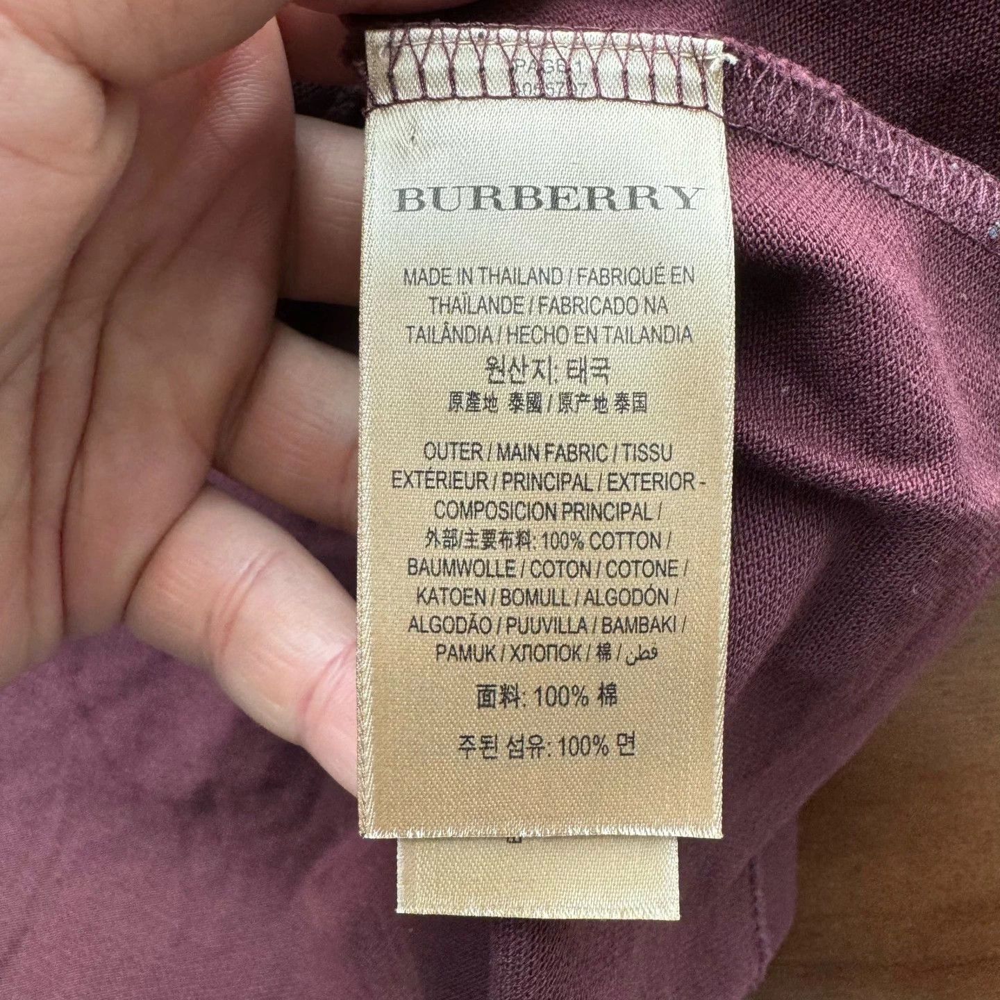 Burberry Burberry Polo Shirt Burgundy XL - Excellent Condition Size US XL / EU 56 / 4 - 5 Thumbnail