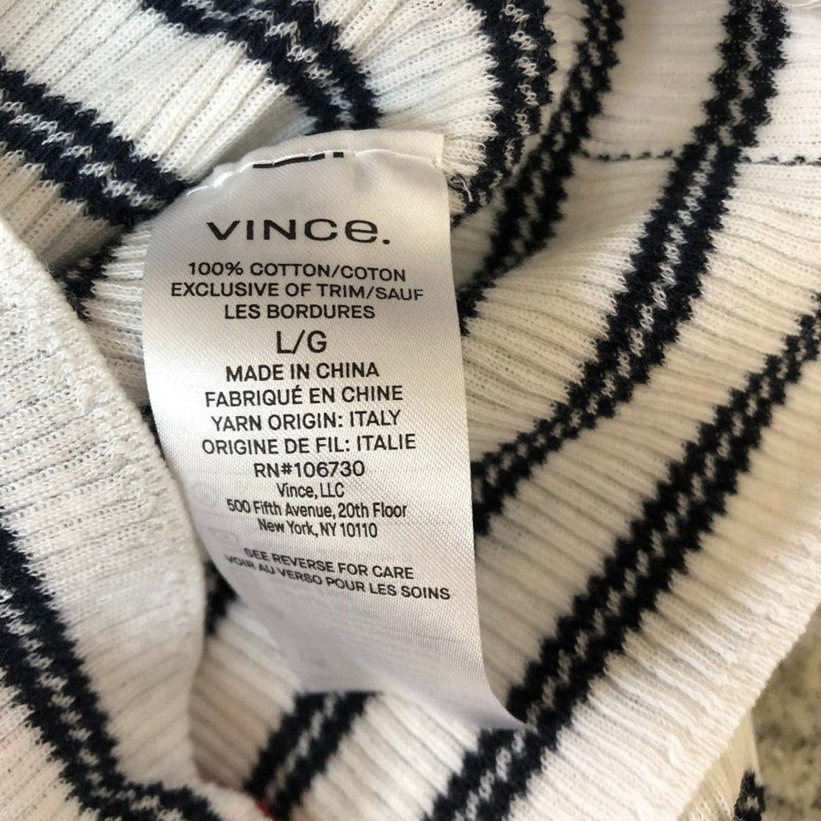 Vince Stripe Ribbed Boatneck Cotton Sweater from Vince Size XS / US 0-2 / IT 36-38 - 8 Thumbnail