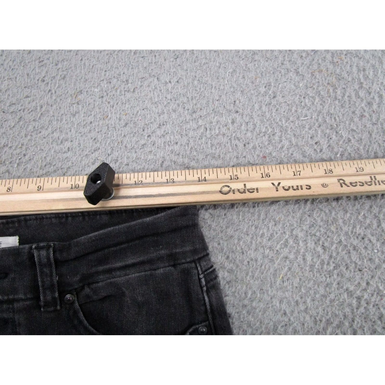 Vintage Maurices M Jeans Womens High Rise Button Fly Stretch Denim Jeans Black Size M Skinny Jean Regular Pocket 5-Pocket Size 32" / US 10 / IT 46 - 5 Thumbnail