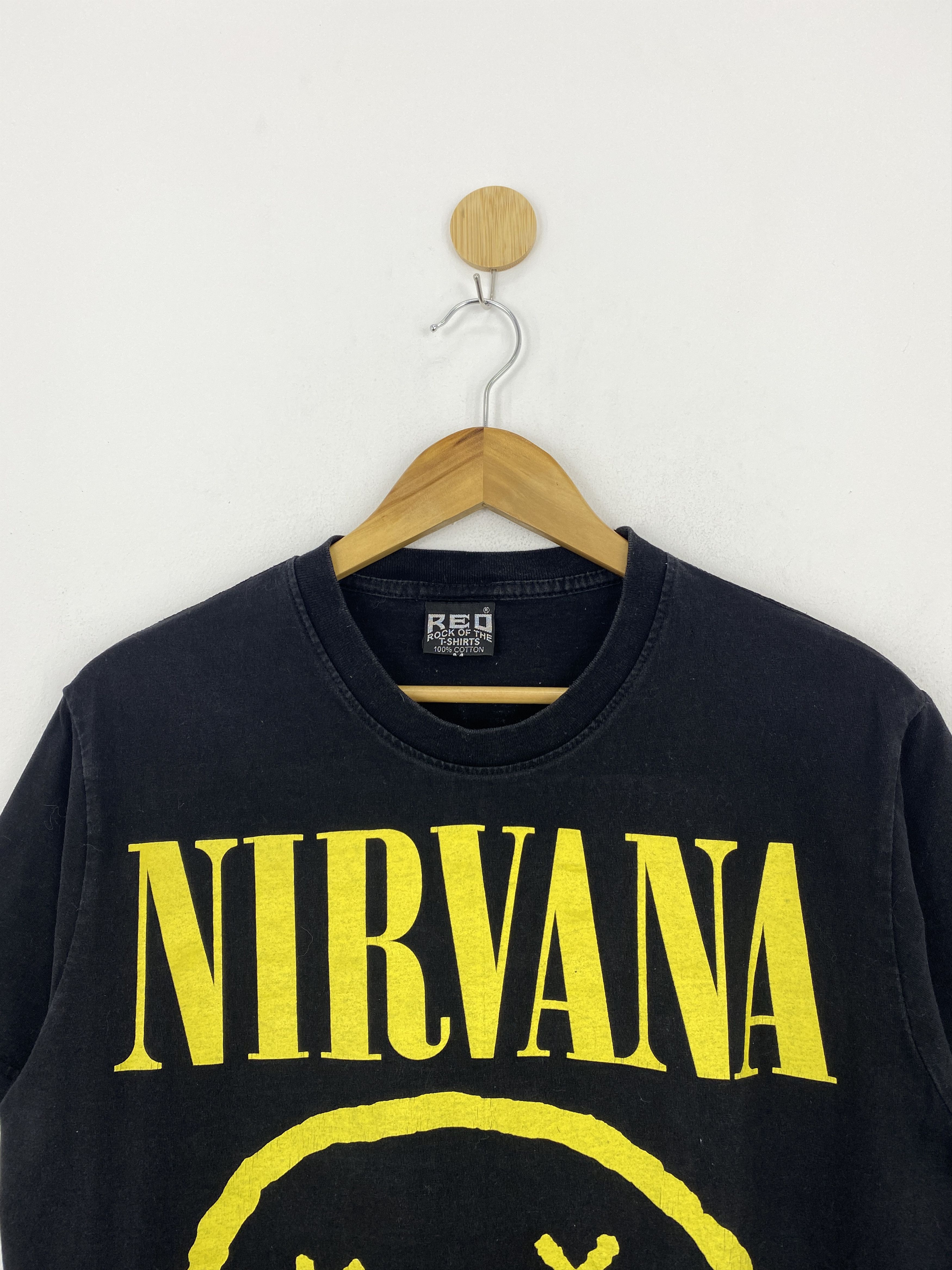 Band Tees × Nirvana × Vintage Vintage 1992 Nirvana Smile T Shirt TA0502 Size US M / EU 48-50 / 2 - 2 Thumbnail