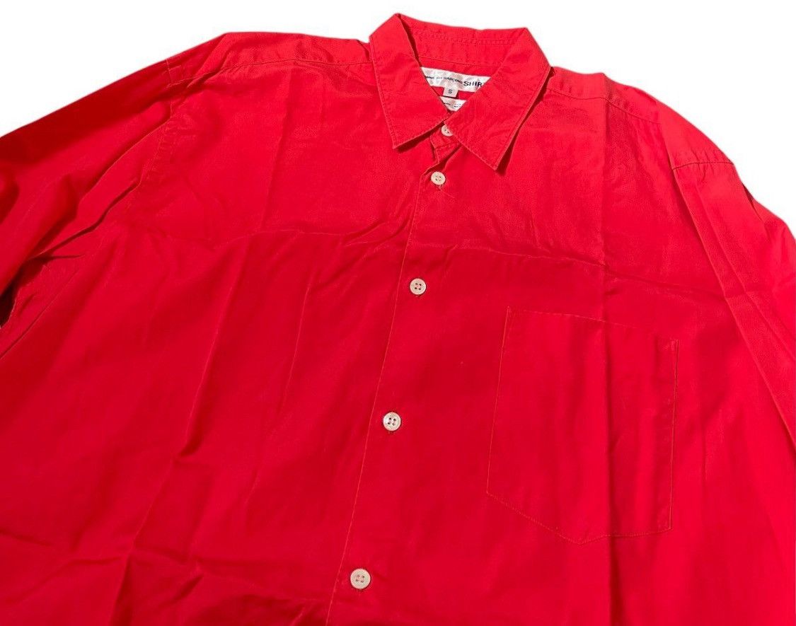 Comme des Garcons Vintage CDG SHIRT red button up shirt Size US L / EU 52-54 / 3 - 2 Thumbnail