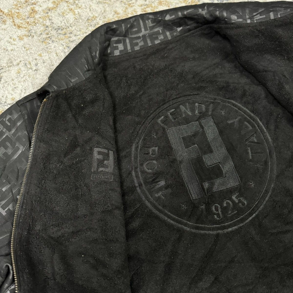Fendi × Vintage Vintage FENDI Zucca Monogram Reversible Cold Weather Jacket Size US L / EU 52-54 / 3 - 13 Thumbnail