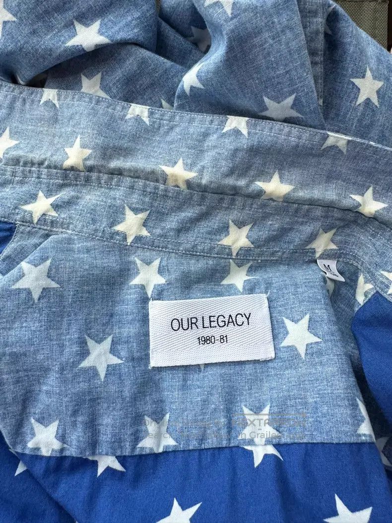 Our Legacy Our Legacy White Starry Blue Shirt Size US M / EU 48-50 / 2 - 6 Thumbnail