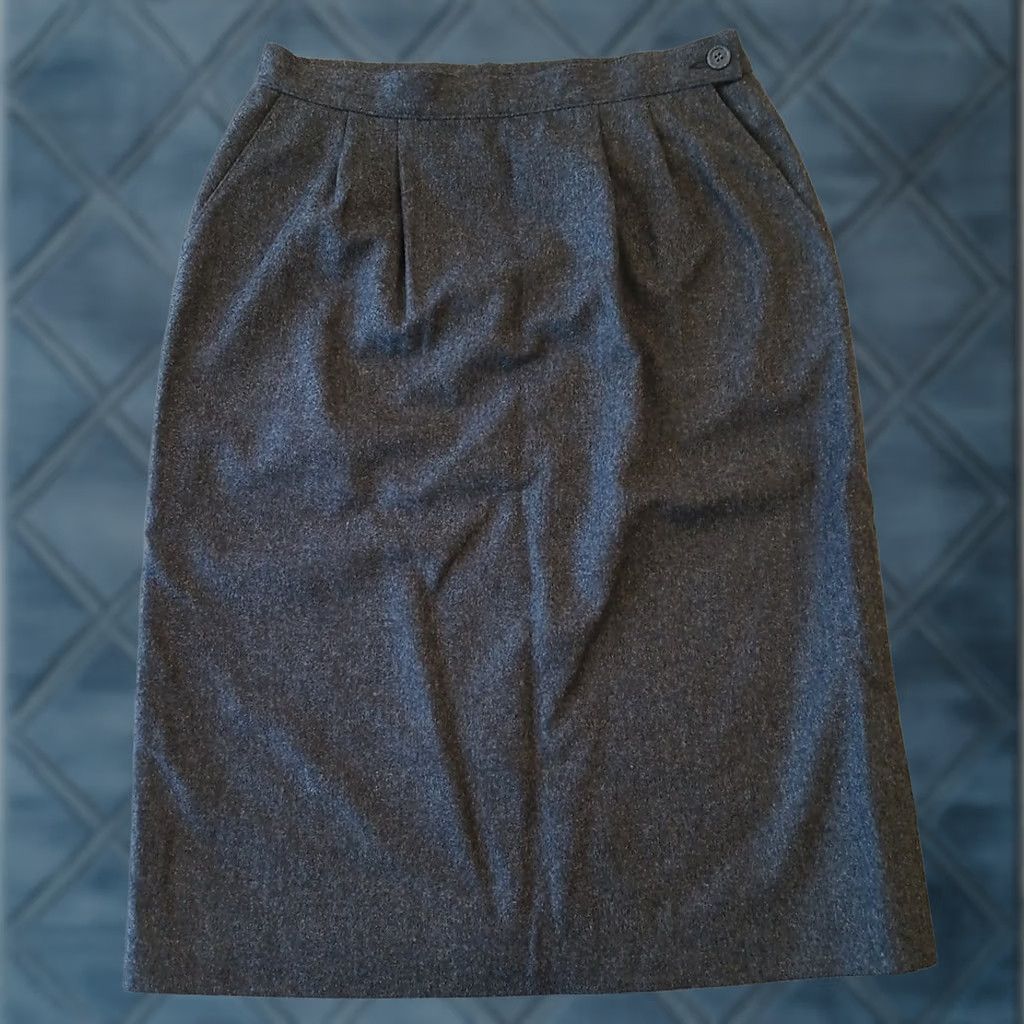Pendleton Pendleton Skirt Women Size 14 Gray Wool Midi Pencil Lined Pockets Slit Pleated Vintage No Millennium Style? Size 36" / US 14 / IT 50 - 1 Thumbnail