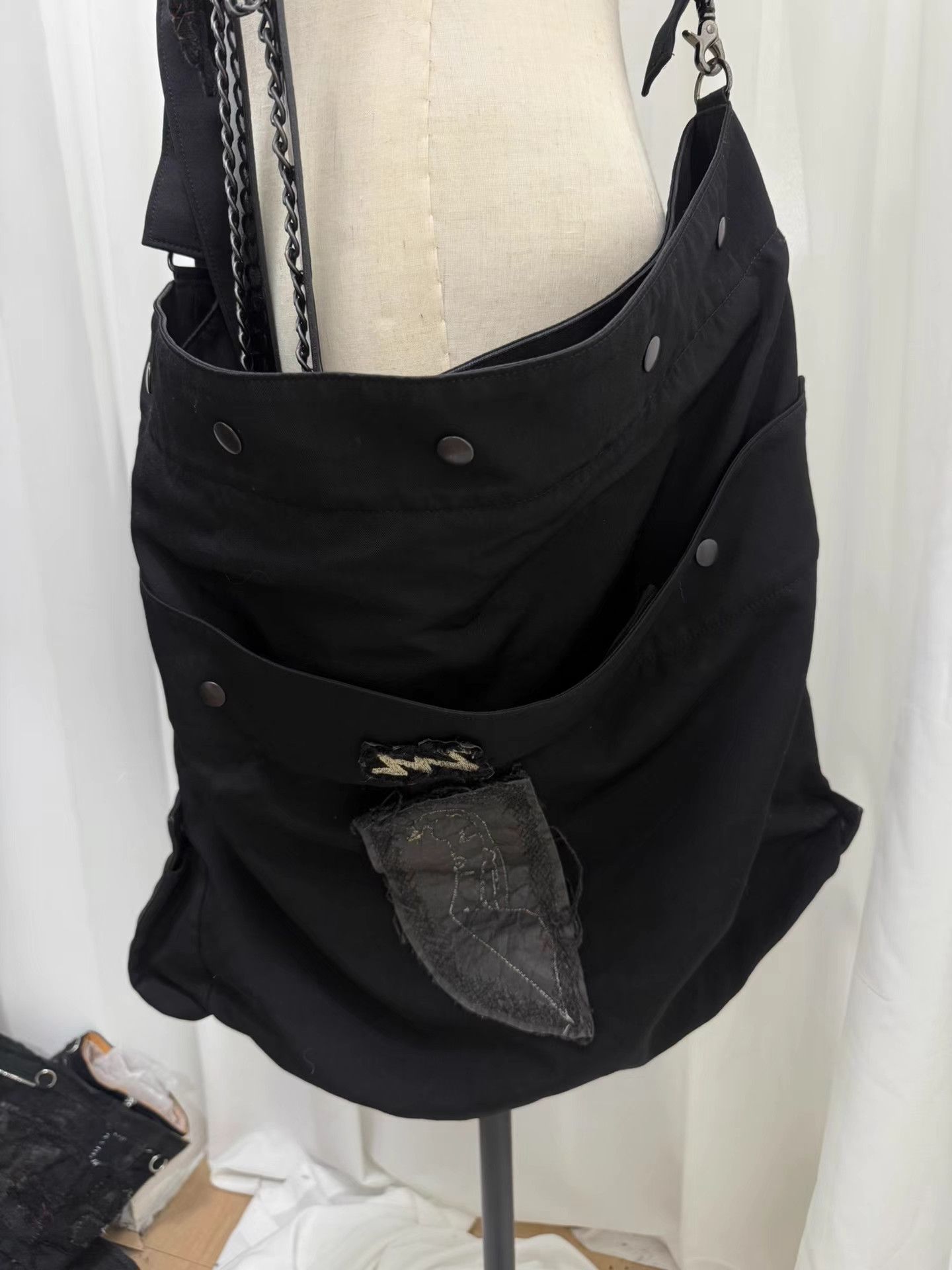 Yohji Yamamoto Yohji Yamamoto Double Layer Wool Messenger K20 Size ONE SIZE - 2 Thumbnail
