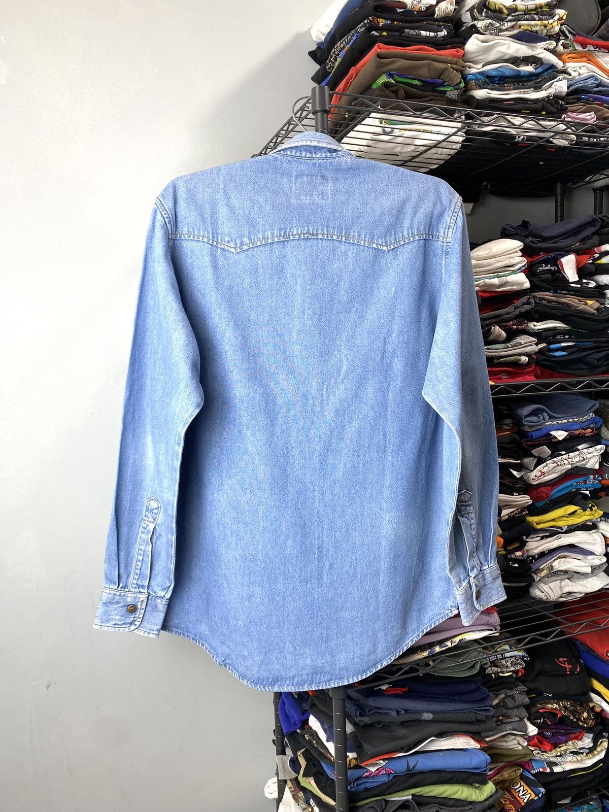 Levi's Rare! 70’s Vintage Levi’s Denim Shirt Western Orange Tab Size US L / EU 52-54 / 3 - 12 Thumbnail