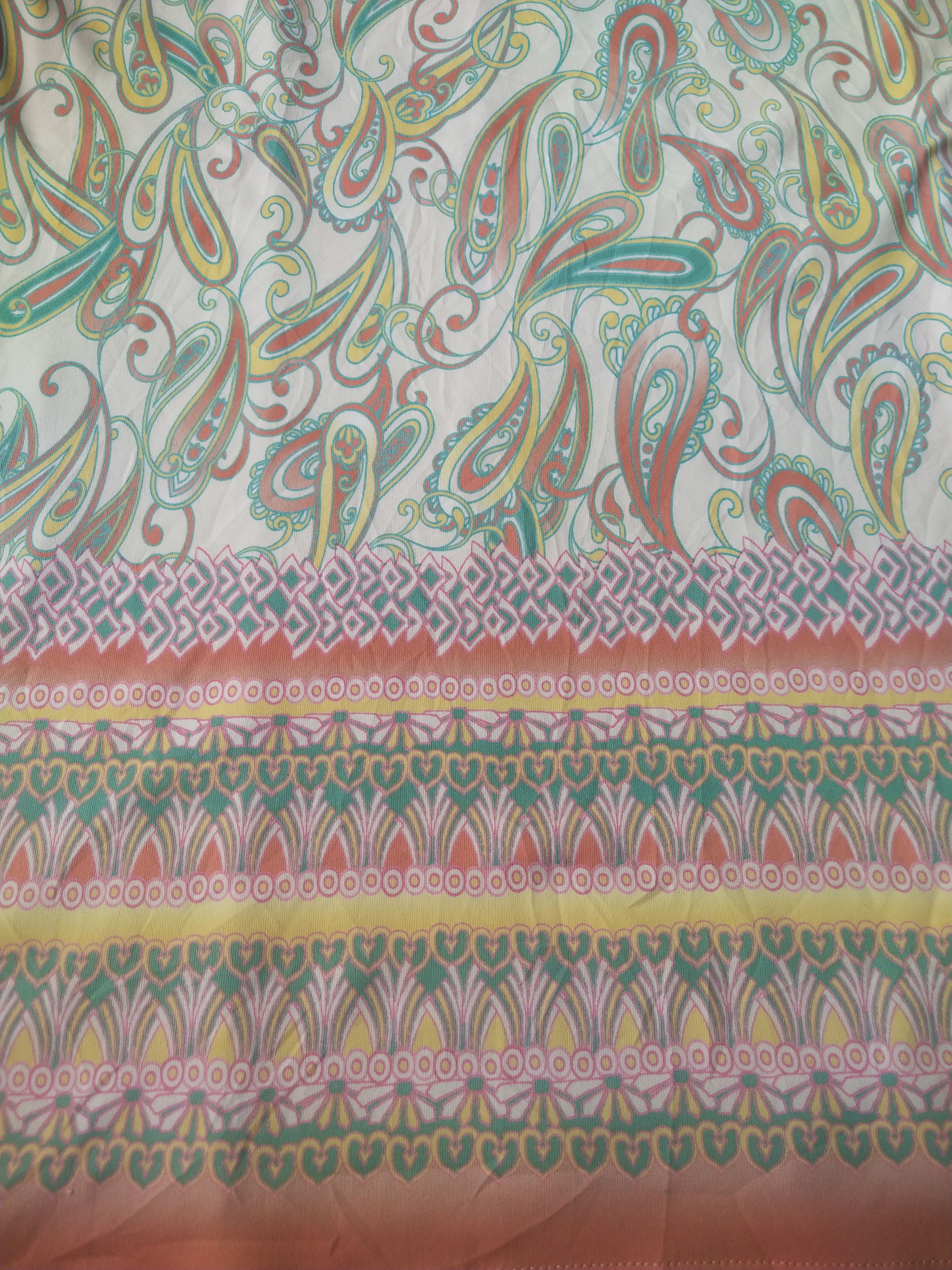 Beauty Beast Vintage Koret Japan Paisley Paneled Knit Top Boho Y2K Size L / US 10 / IT 46 - 3 Thumbnail