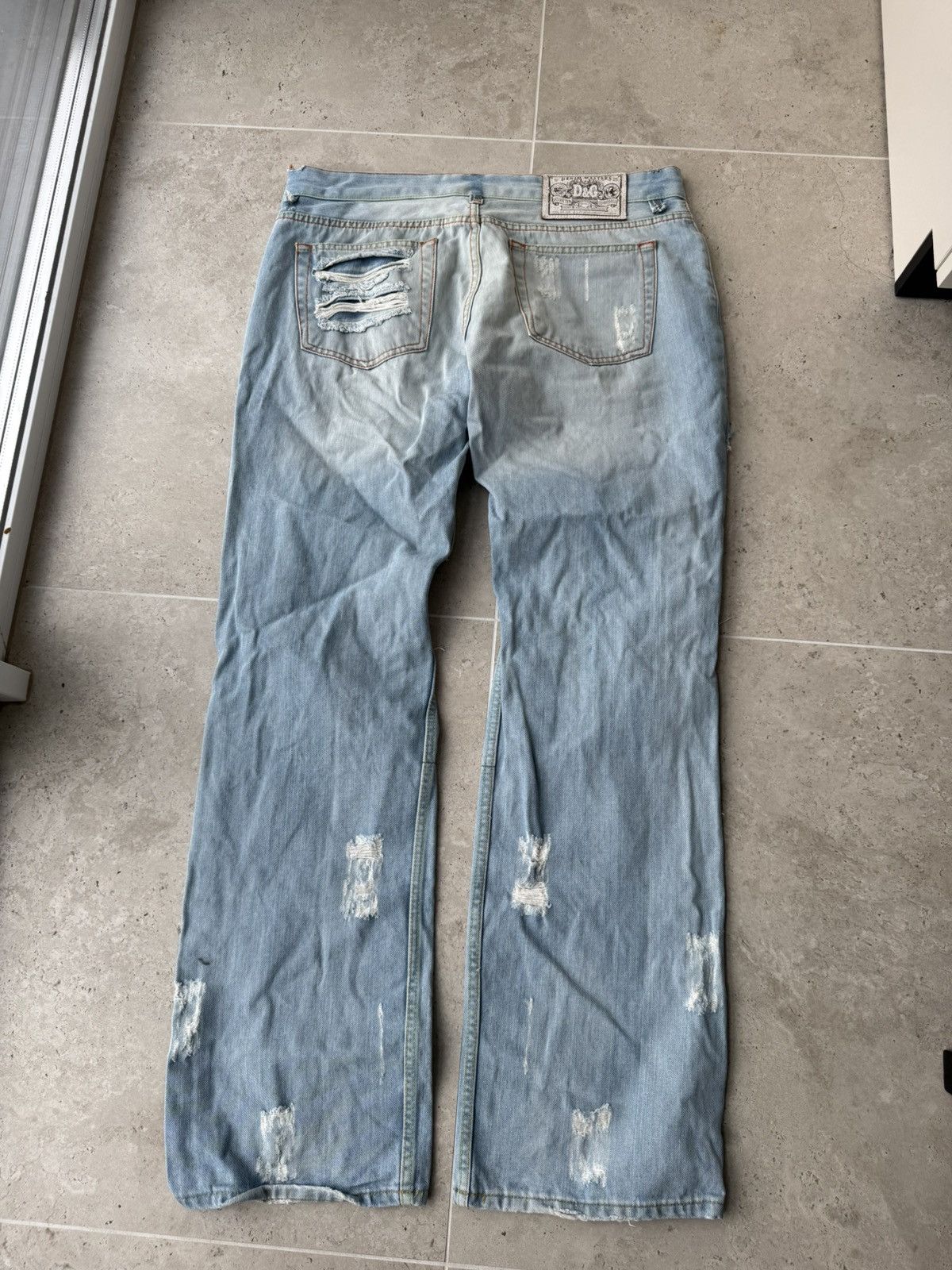 Dolce & Gabbana F/W 05 "Why Do You Wake up?" Poem Denim Ripped Jeans Size US 36 / EU 52 - 3 Thumbnail