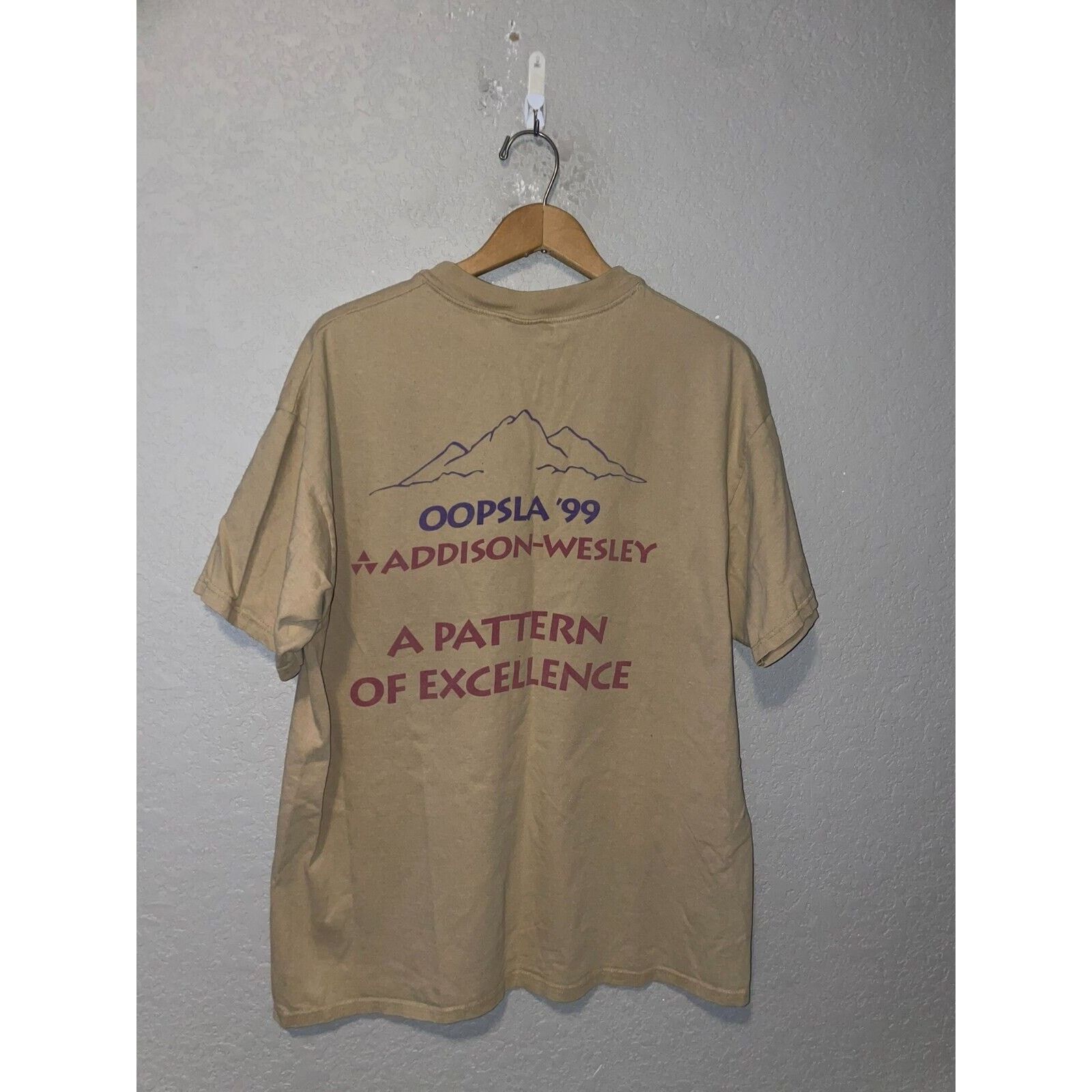 Hanes Vintage Oopsla Shirt '99 Addison Wesley Brown Tee VTG 90s XL Size US XL / EU 56 / 4 - 4 Thumbnail