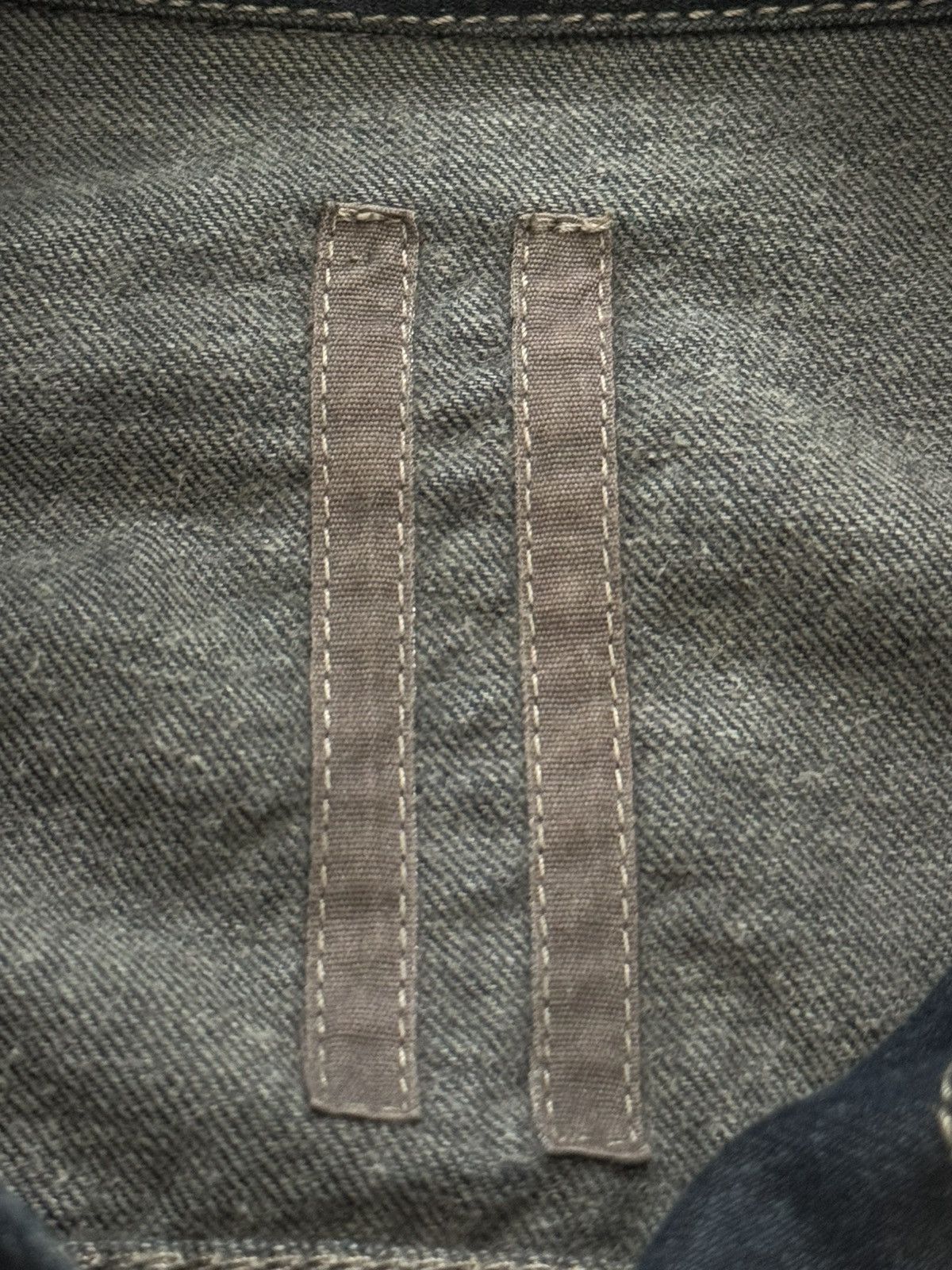 Rick Owens Drkshdw 2010s Rick Owens DRKSHDW Leather Sleeves Slave Denim Jacket Size US S / EU 44-46 / 1 - 13 Thumbnail