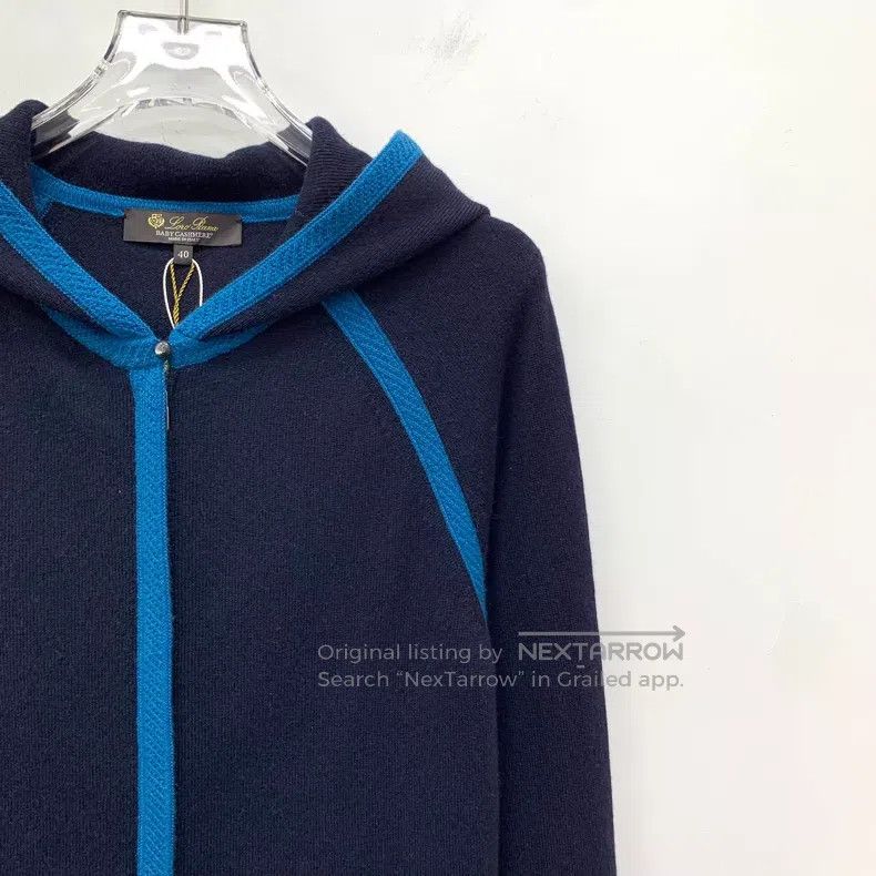 Loro Piana Loro Piana Bady Black Edged Cashmere Hooded Zip-up Sweatsh Size XS / US 0-2 / IT 36-38 - 3 Thumbnail