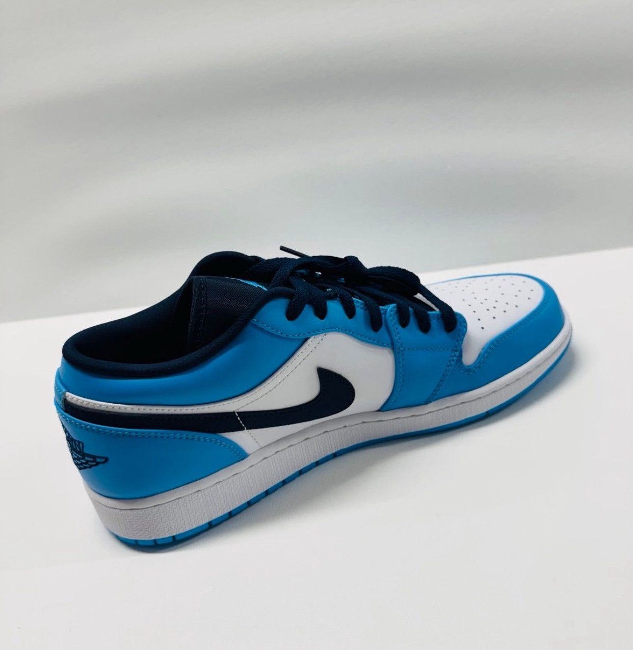Jordan Brand Nike Air Jordan 1 Low UNC 2021 Black University Blue White Size US 12.5 / EU 45-46 - 2 Thumbnail