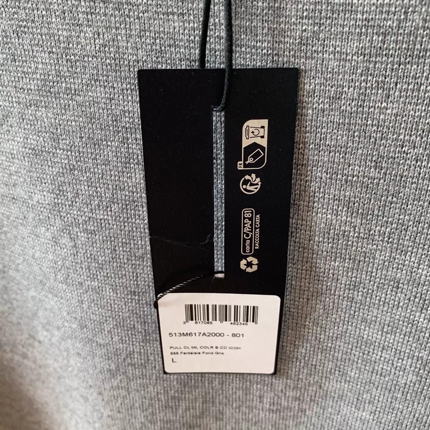 Dior Dior 2025ss pre-spring gray 100% wool CD-emb sweater Size US L / EU 52-54 / 3 - 8 Thumbnail