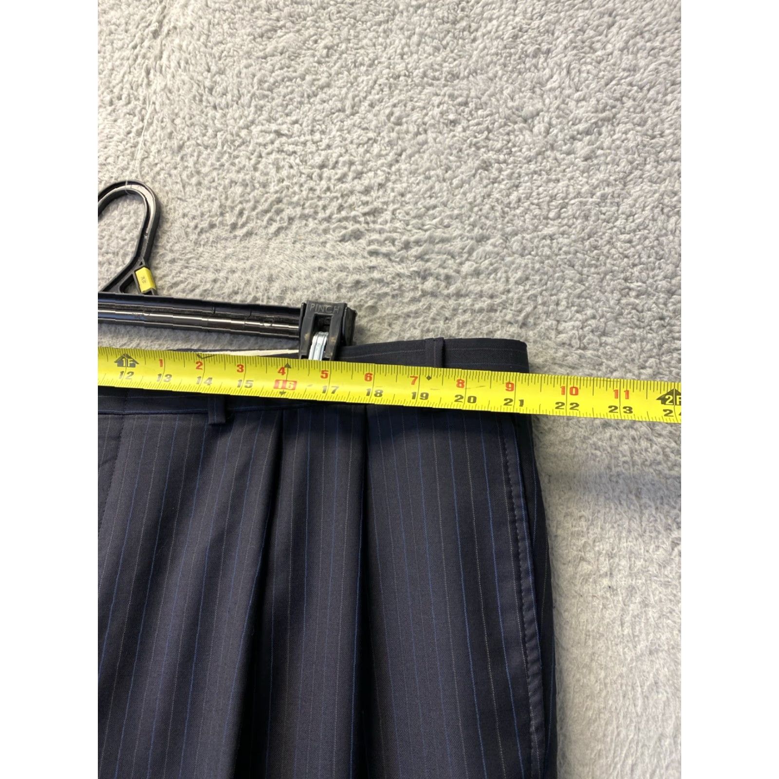 Ralph Lauren Ralph Lauren Dress Pants Mens 42x30 Wool Black Striped Pleated Straight Leg Front Zipper Zip Pockets City USA Vintage: No (if any) Size US 42 / EU 58 - 3 Thumbnail