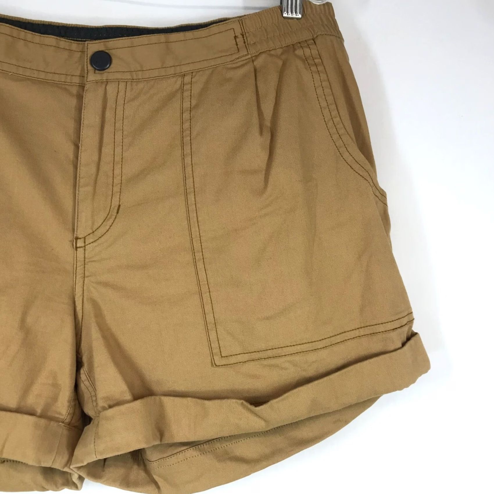 Mountain Hardwear Mountain Hardwear Womens Brown Cotton Blend Cuffed Shorts 14 Size 36" / US 14 / IT 50 - 2 Thumbnail