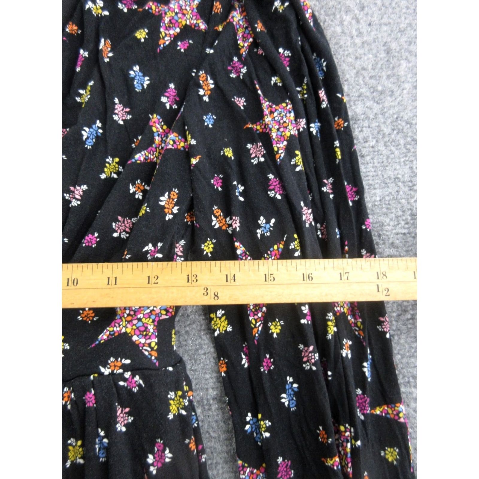 Boden Boden Dress Womens 2 Black Star Floral Maxi Long Sleeve Wrap Fit Flare Celestial Dress Size XS / US 0-2 / IT 36-38 - 4 Thumbnail