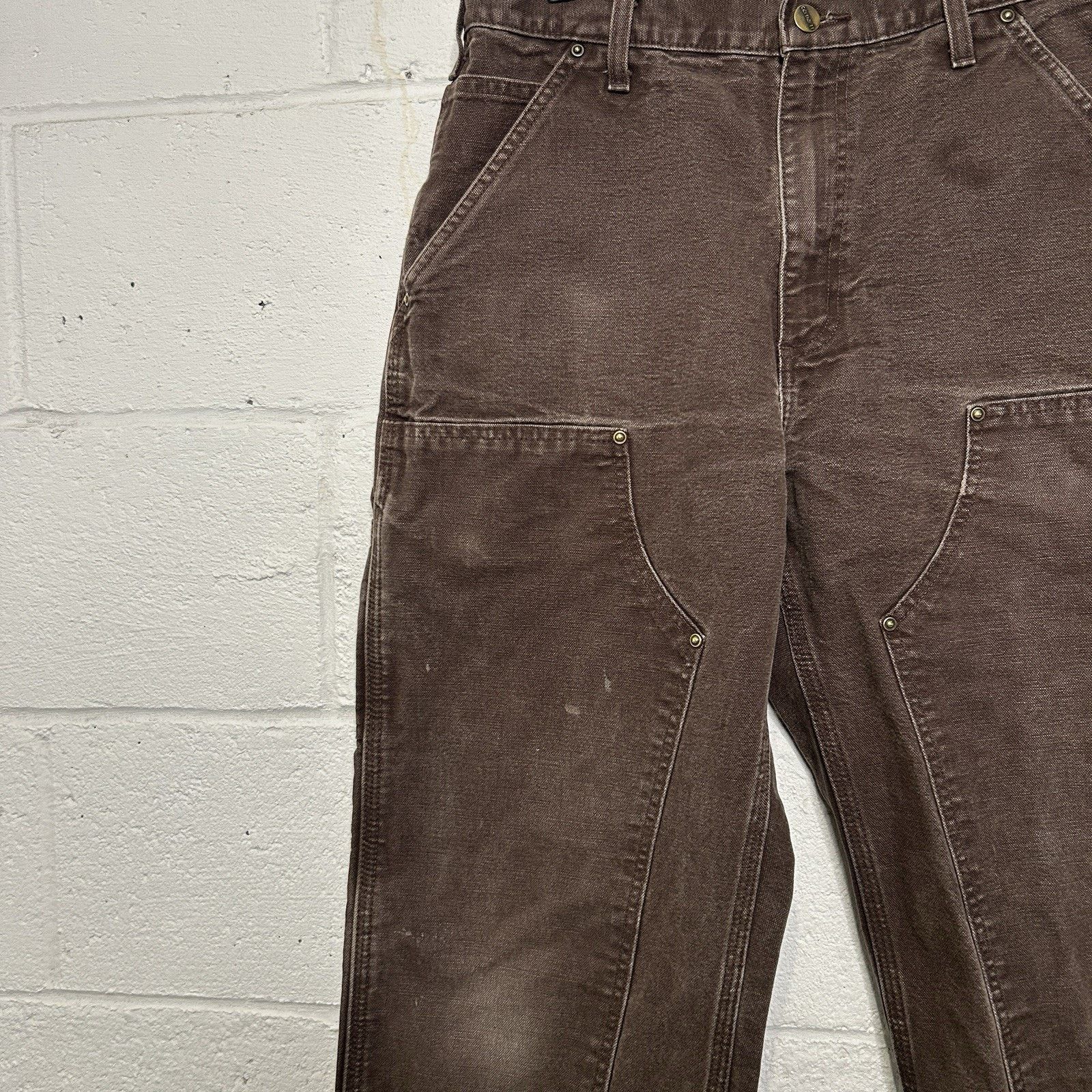 Carhartt Vintage Carhartt DoubleKnee Dungaree Pants “Dark Brown” Size US 32 / EU 48 - 4 Thumbnail
